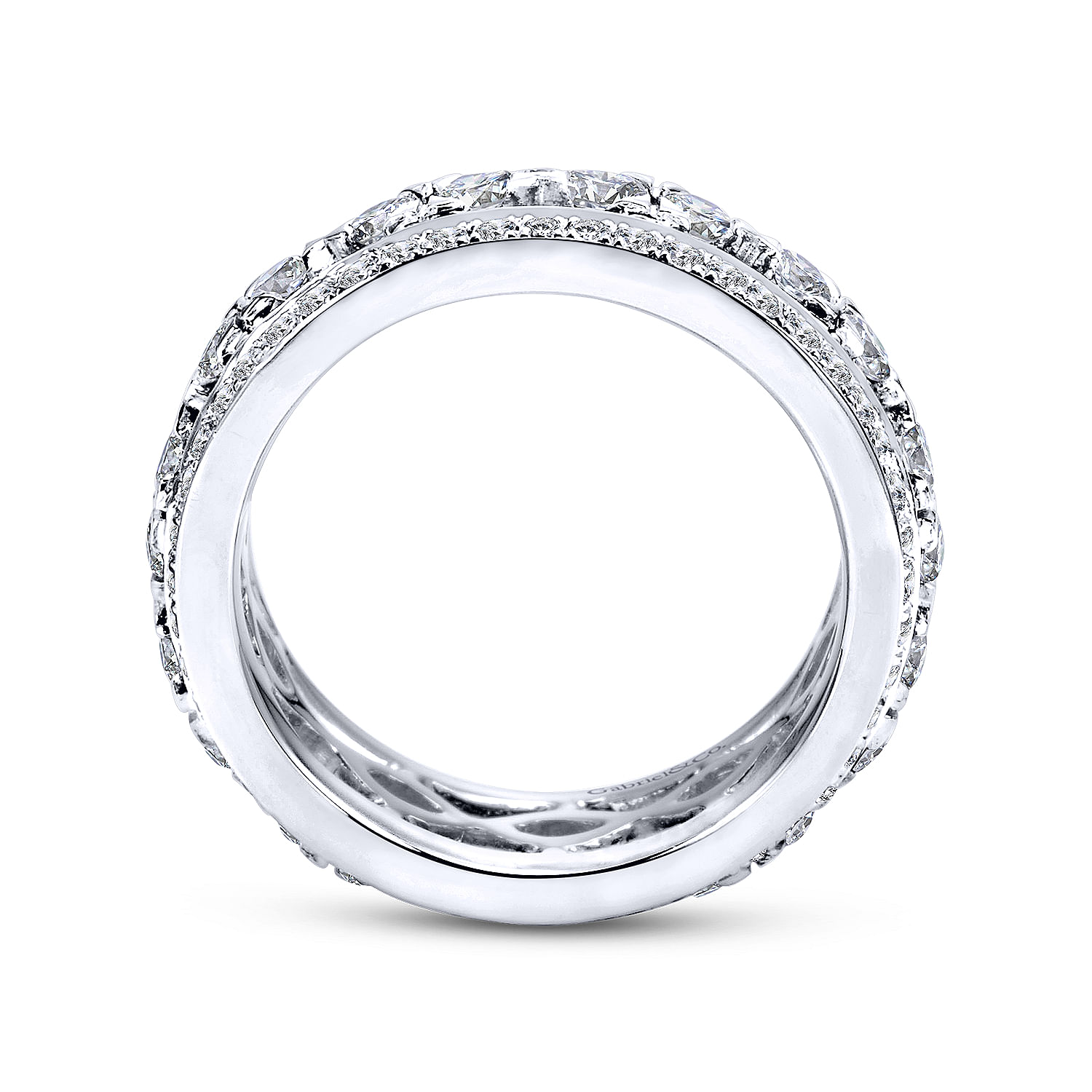 14k White Gold Diamond Eternity Band Anniversary Band angle 2 14k White Gold Diamond Eternity Band Anniversary Band angle 2