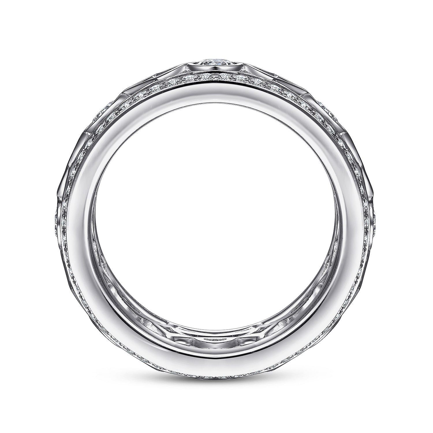14k White Gold Diamond Eternity Band Anniversary Band angle 2 14k White Gold Diamond Eternity Band Anniversary Band angle 2