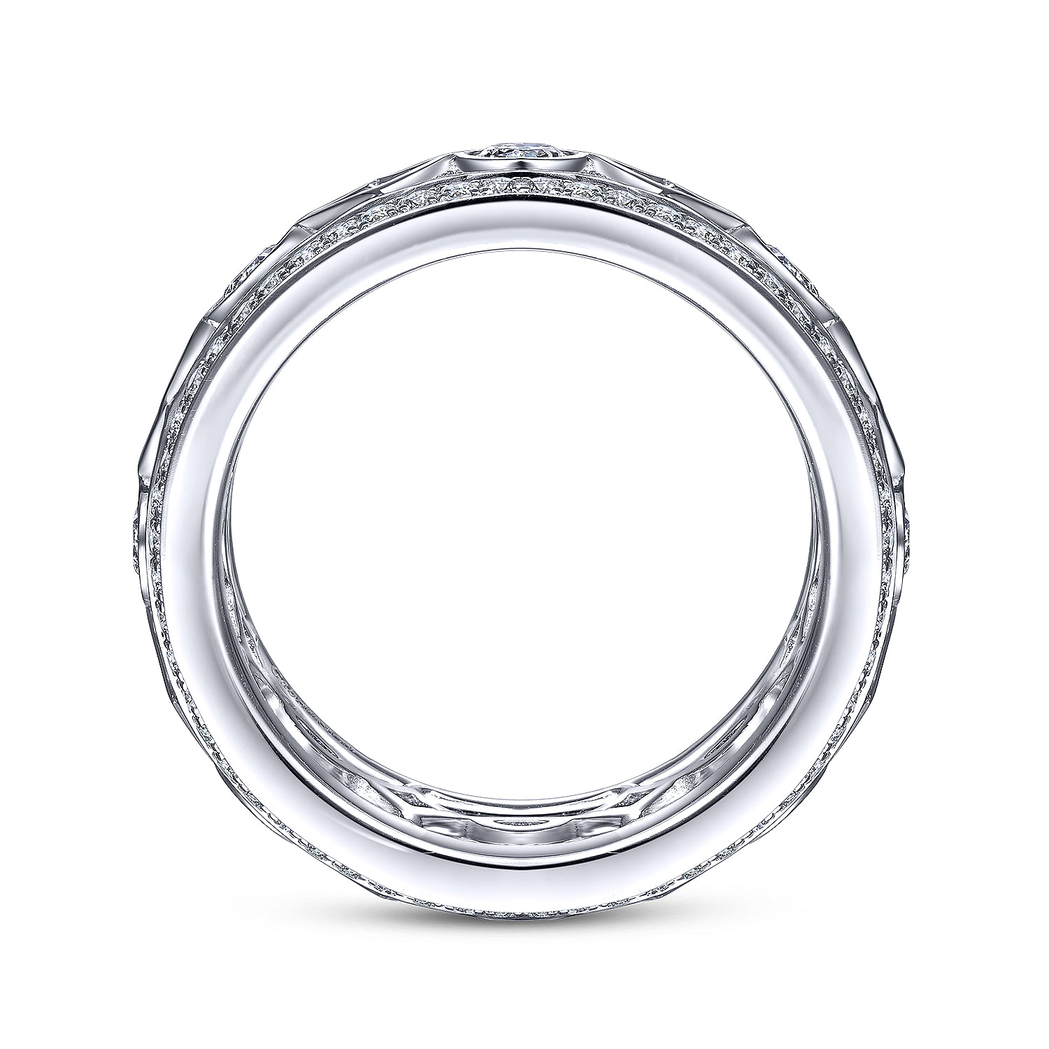 14k White Gold Diamond Eternity Band Anniversary Band angle 2 14k White Gold Diamond Eternity Band Anniversary Band angle 2