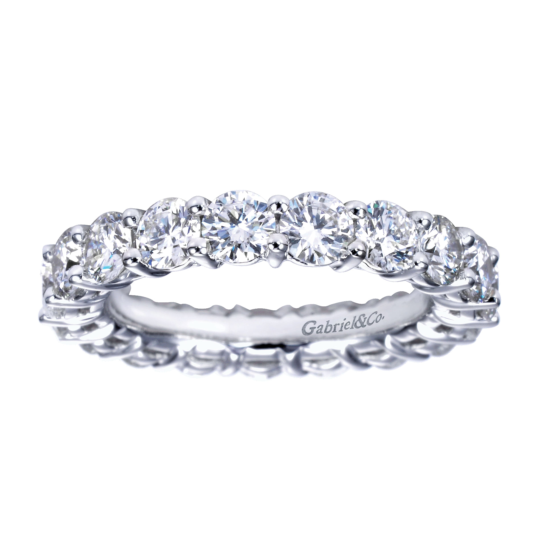 14k White Gold Diamond Eternity Band Anniversary Band angle 5 14k White Gold Diamond Eternity Band Anniversary Band angle 5
