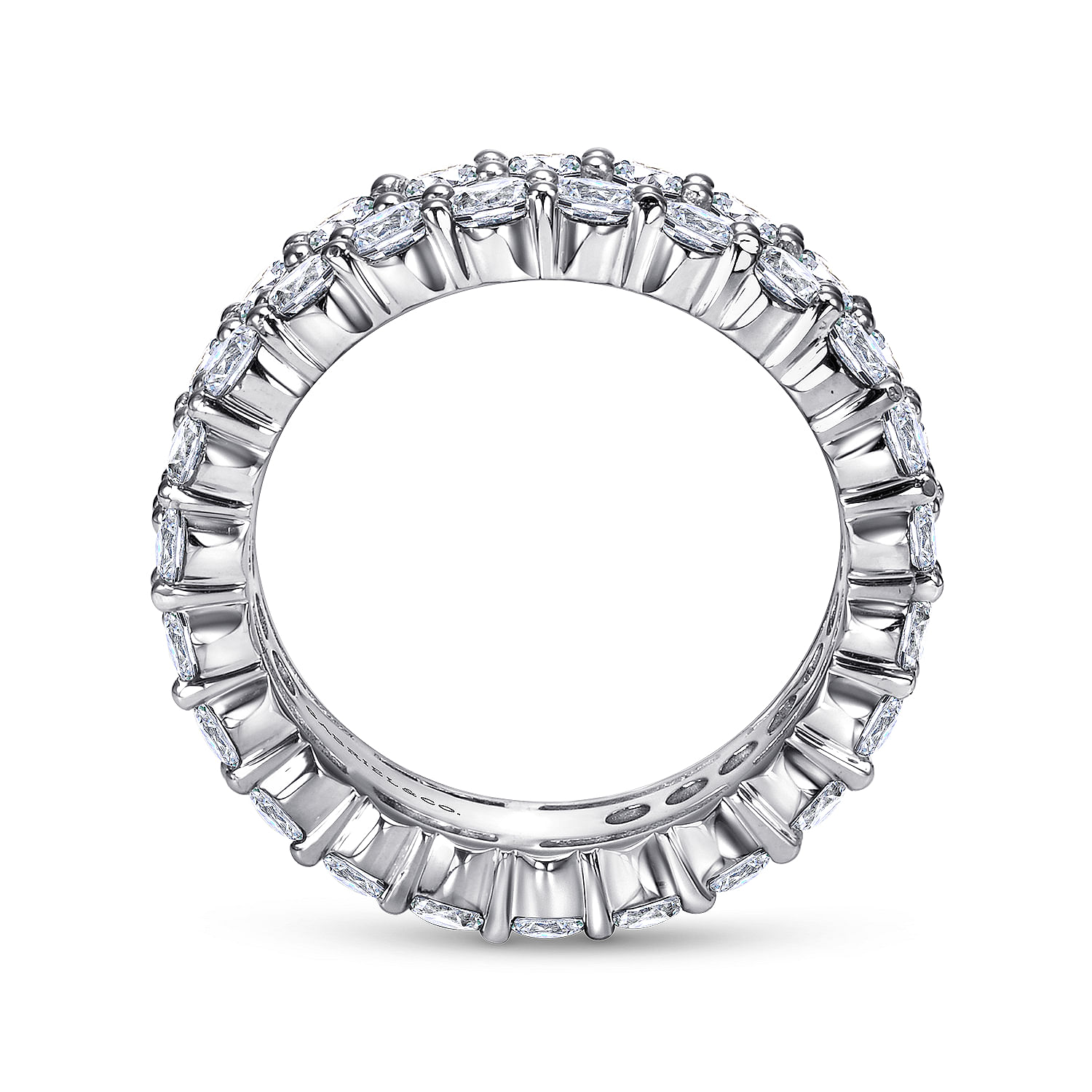 14k White Gold Diamond Eternity Band Anniversary Band angle 2 14k White Gold Diamond Eternity Band Anniversary Band angle 2