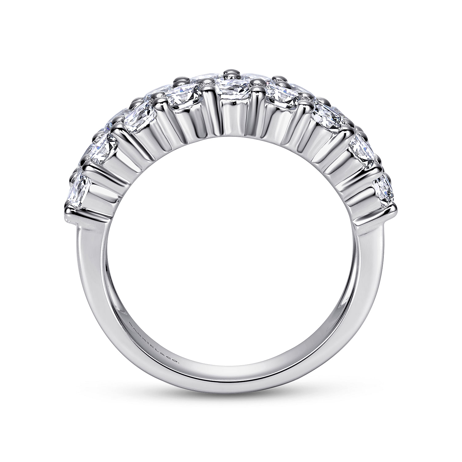 14k White Gold Diamond Fancy Anniversary Band angle 2 14k White Gold Diamond Fancy Anniversary Band angle 2