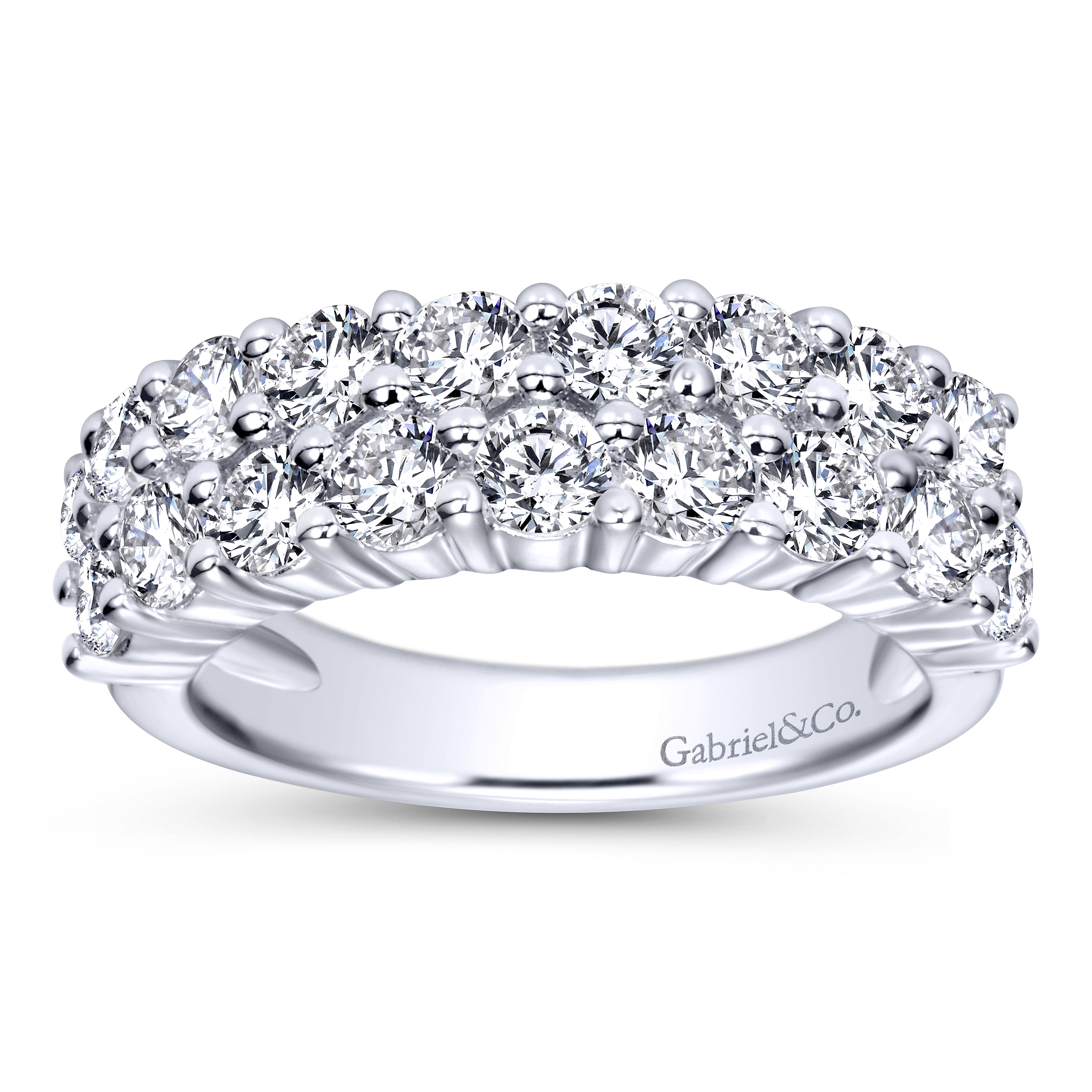 14k White Gold Diamond Fancy Anniversary Band angle 5 14k White Gold Diamond Fancy Anniversary Band angle 5