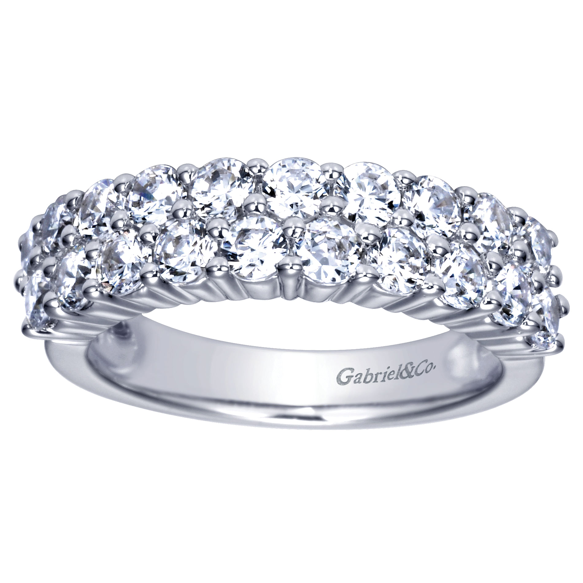 14k White Gold Diamond Fancy Anniversary Band angle 5 14k White Gold Diamond Fancy Anniversary Band angle 5