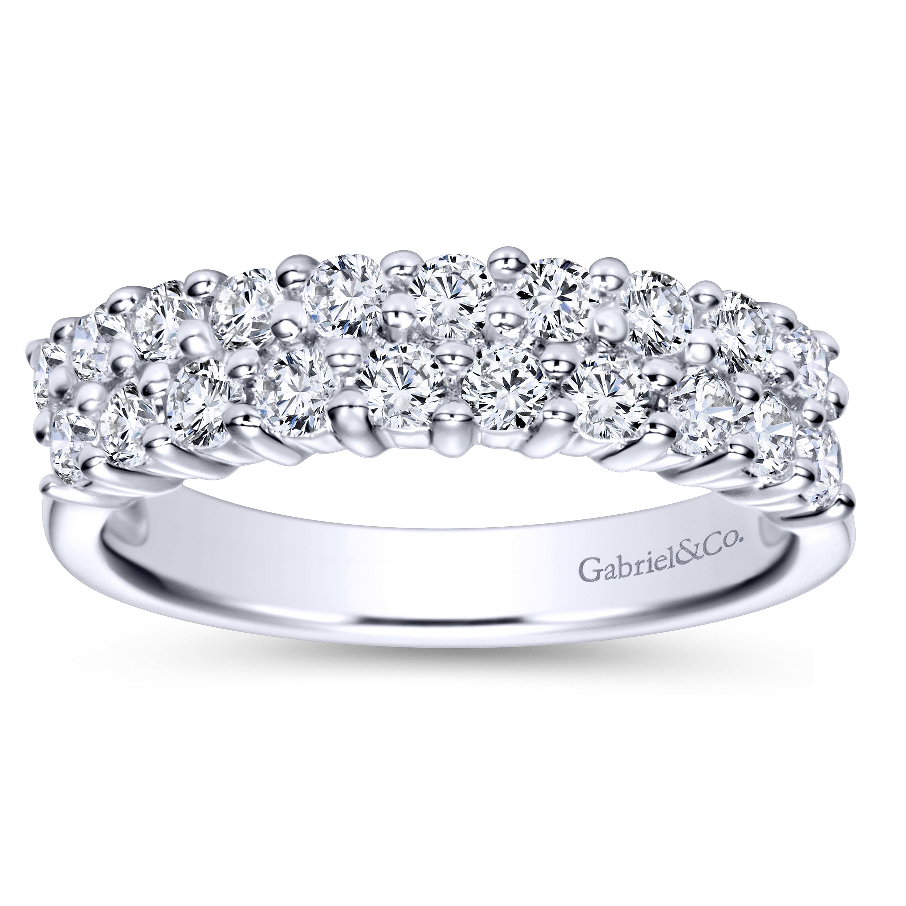 14k White Gold Diamond Fancy Anniversary Band angle 5 14k White Gold Diamond Fancy Anniversary Band angle 5
