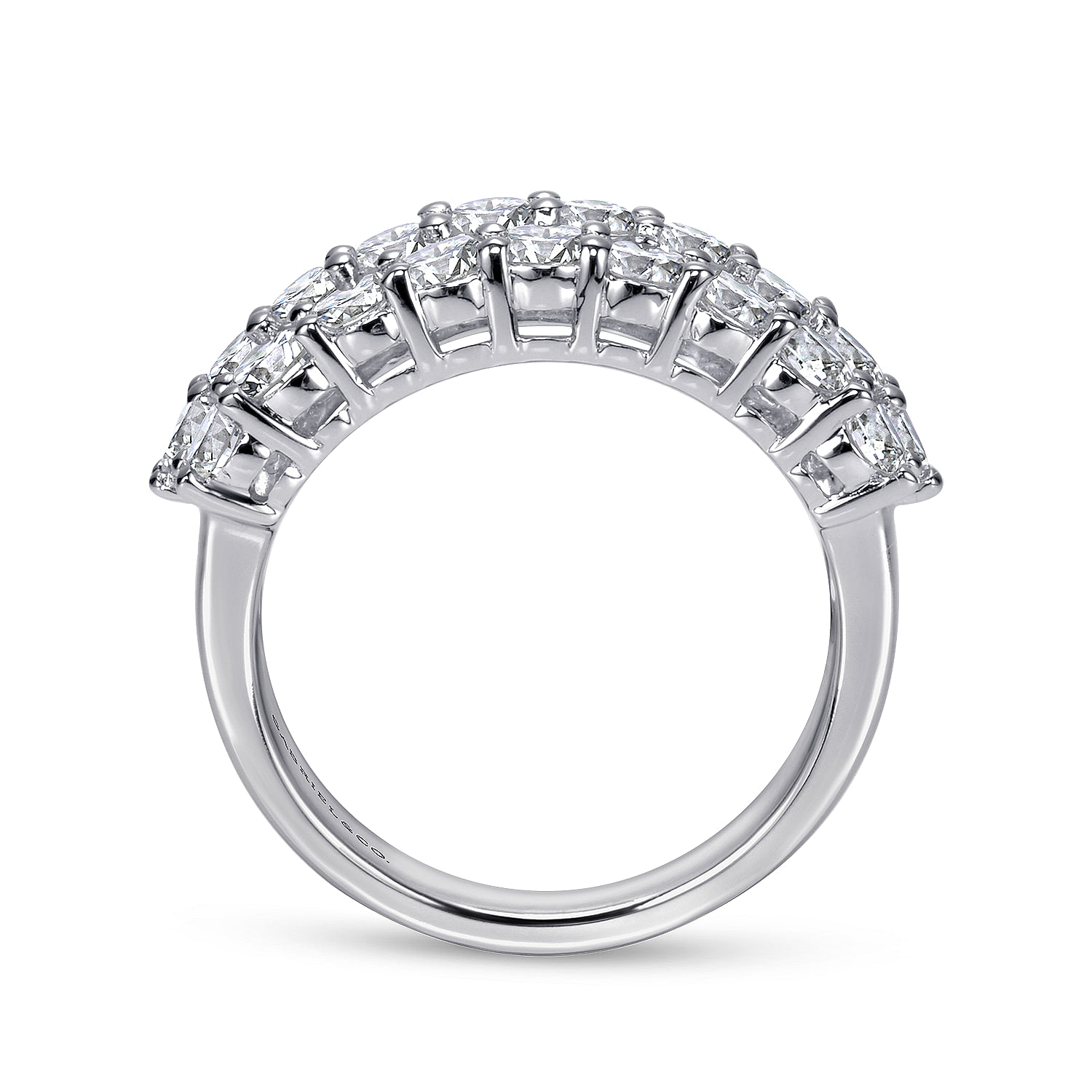 14k White Gold Diamond Fancy Anniversary Band angle 2 14k White Gold Diamond Fancy Anniversary Band angle 2