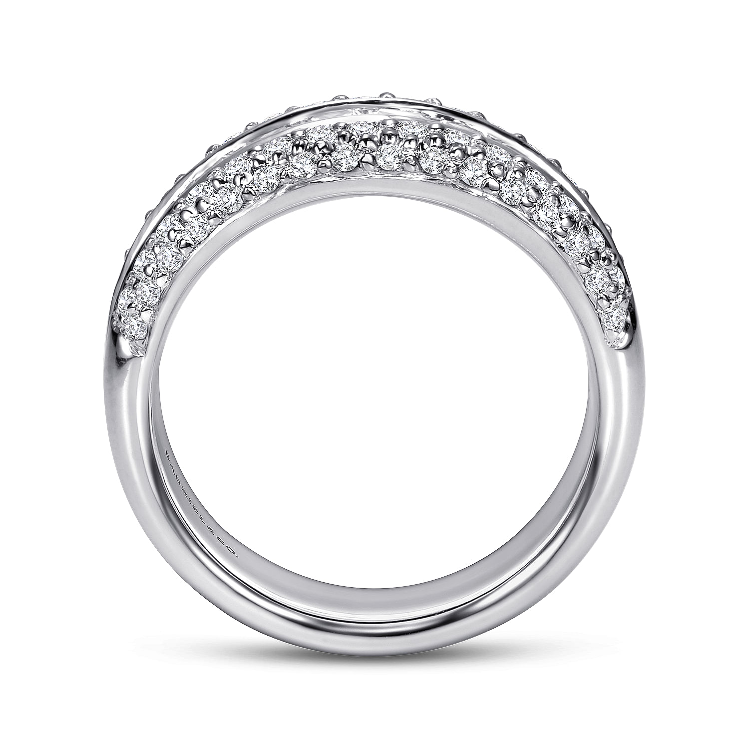 14k White Gold Diamond Fancy Anniversary Band angle 2 14k White Gold Diamond Fancy Anniversary Band angle 2