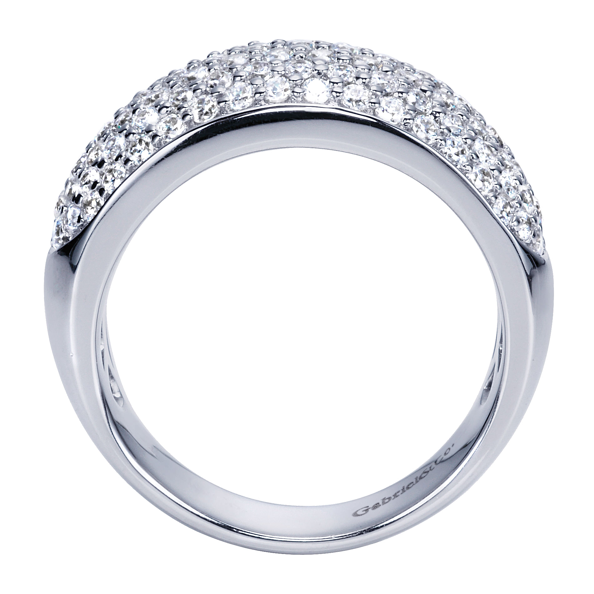 14k White Gold Diamond Fancy Anniversary Band angle 2 14k White Gold Diamond Fancy Anniversary Band angle 2