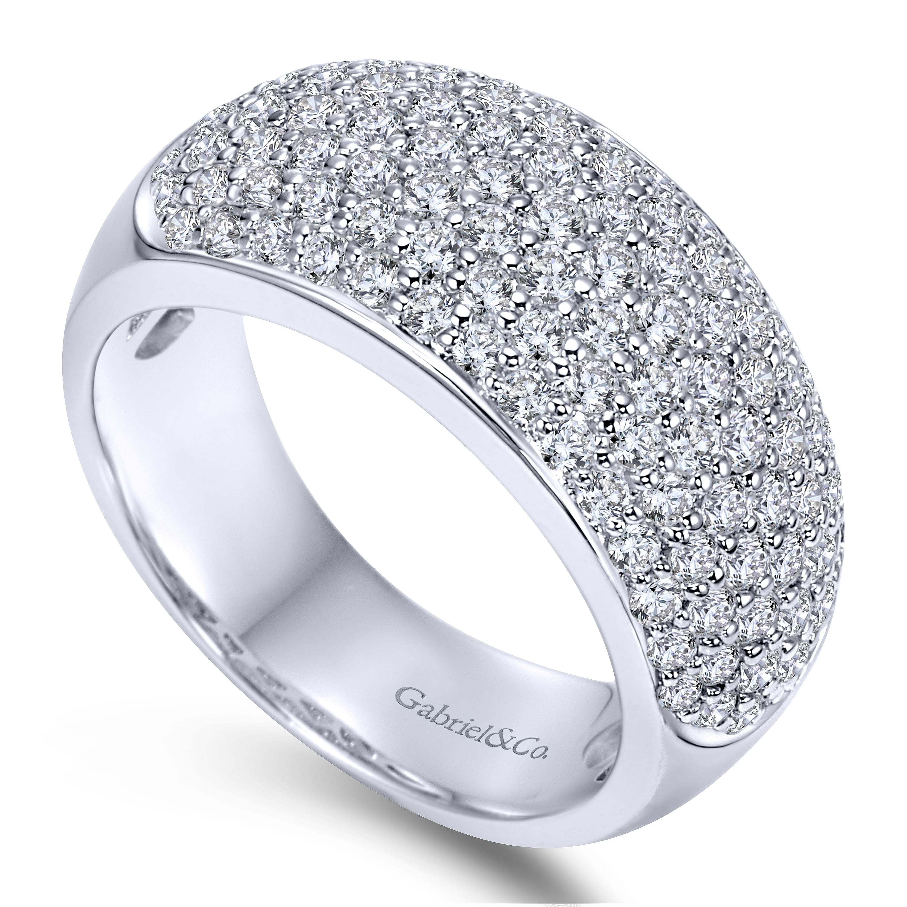 14k White Gold Diamond Fancy Anniversary Band angle 3 14k White Gold Diamond Fancy Anniversary Band angle 3