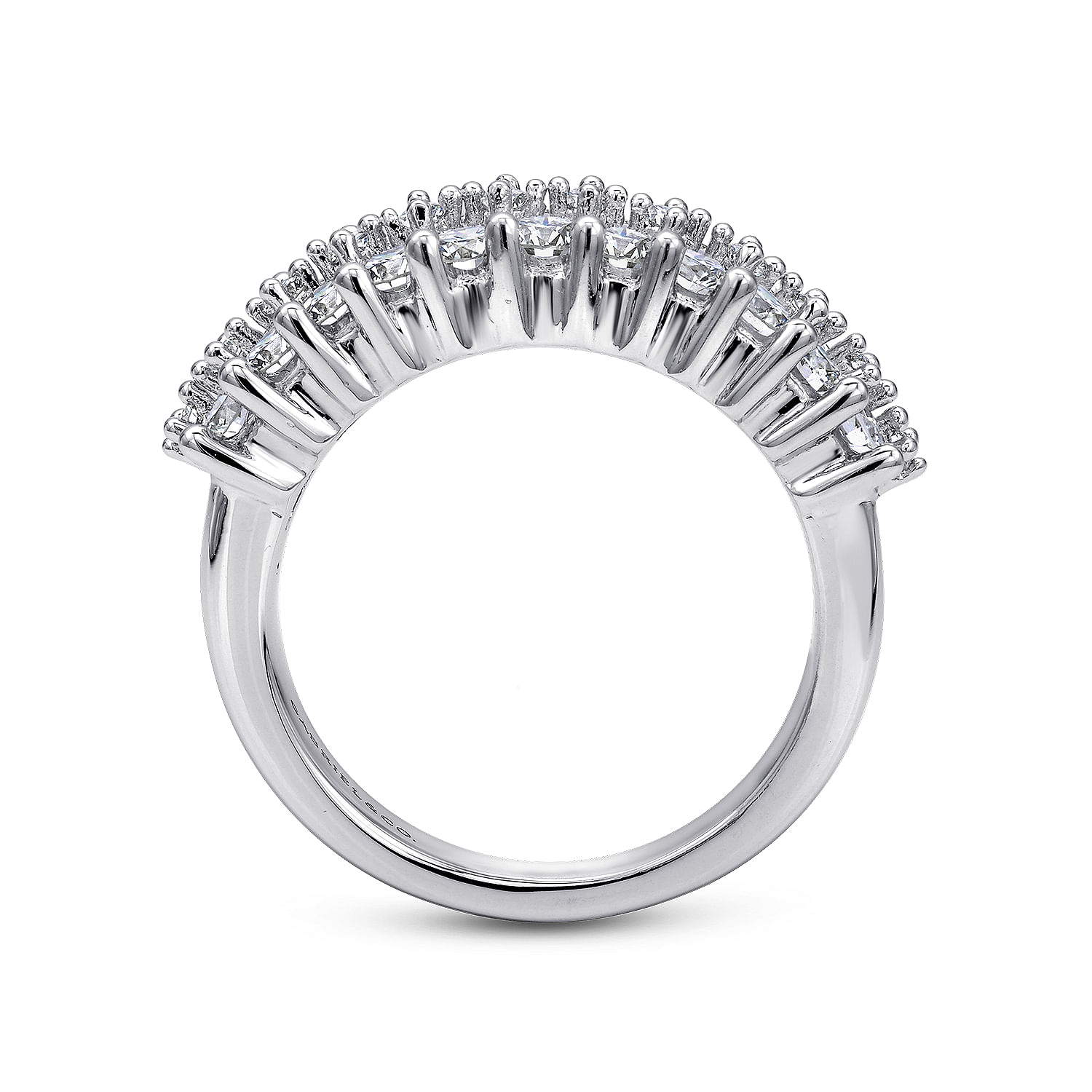 14k White Gold Diamond Fancy Anniversary Band angle 2 14k White Gold Diamond Fancy Anniversary Band angle 2