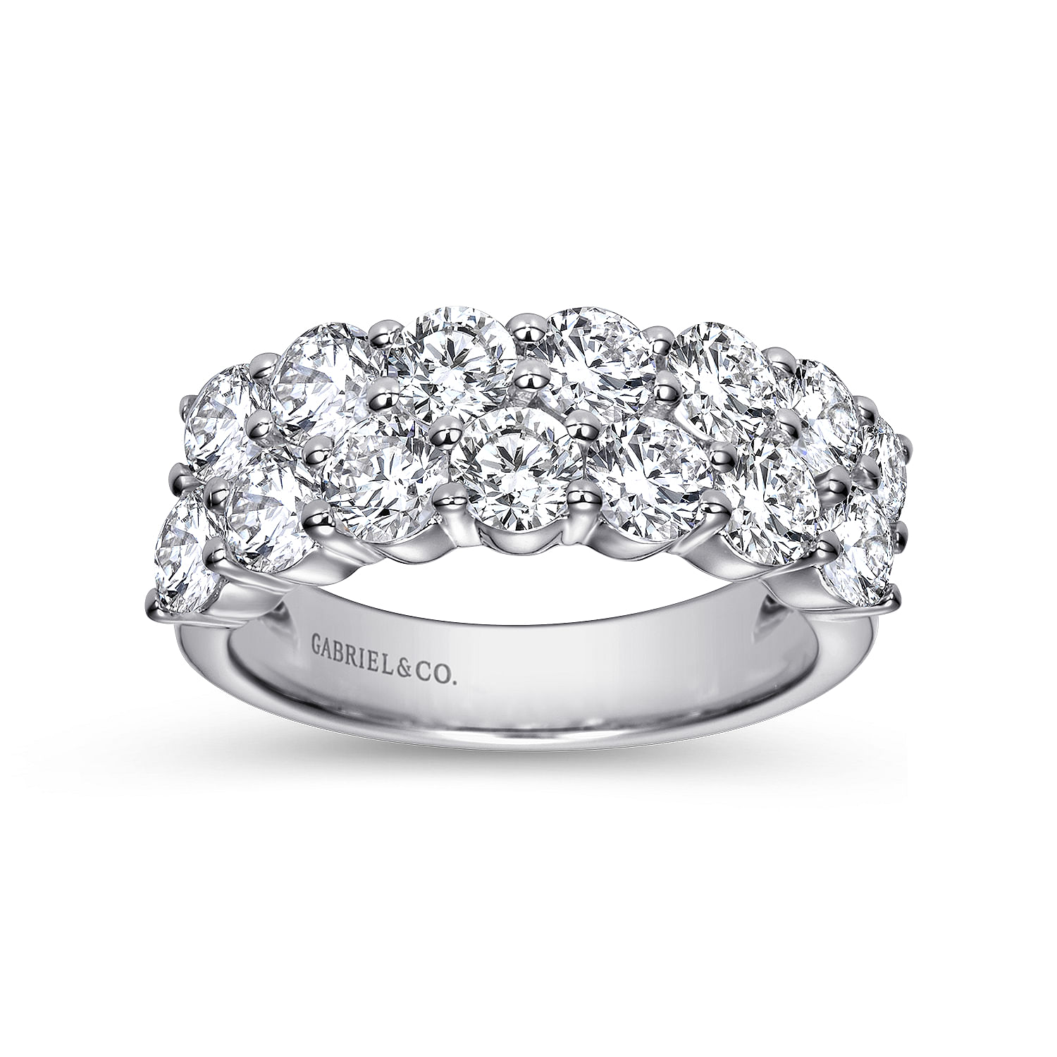 14k White Gold Diamond Fancy Anniversary Band angle 4 14k White Gold Diamond Fancy Anniversary Band angle 4