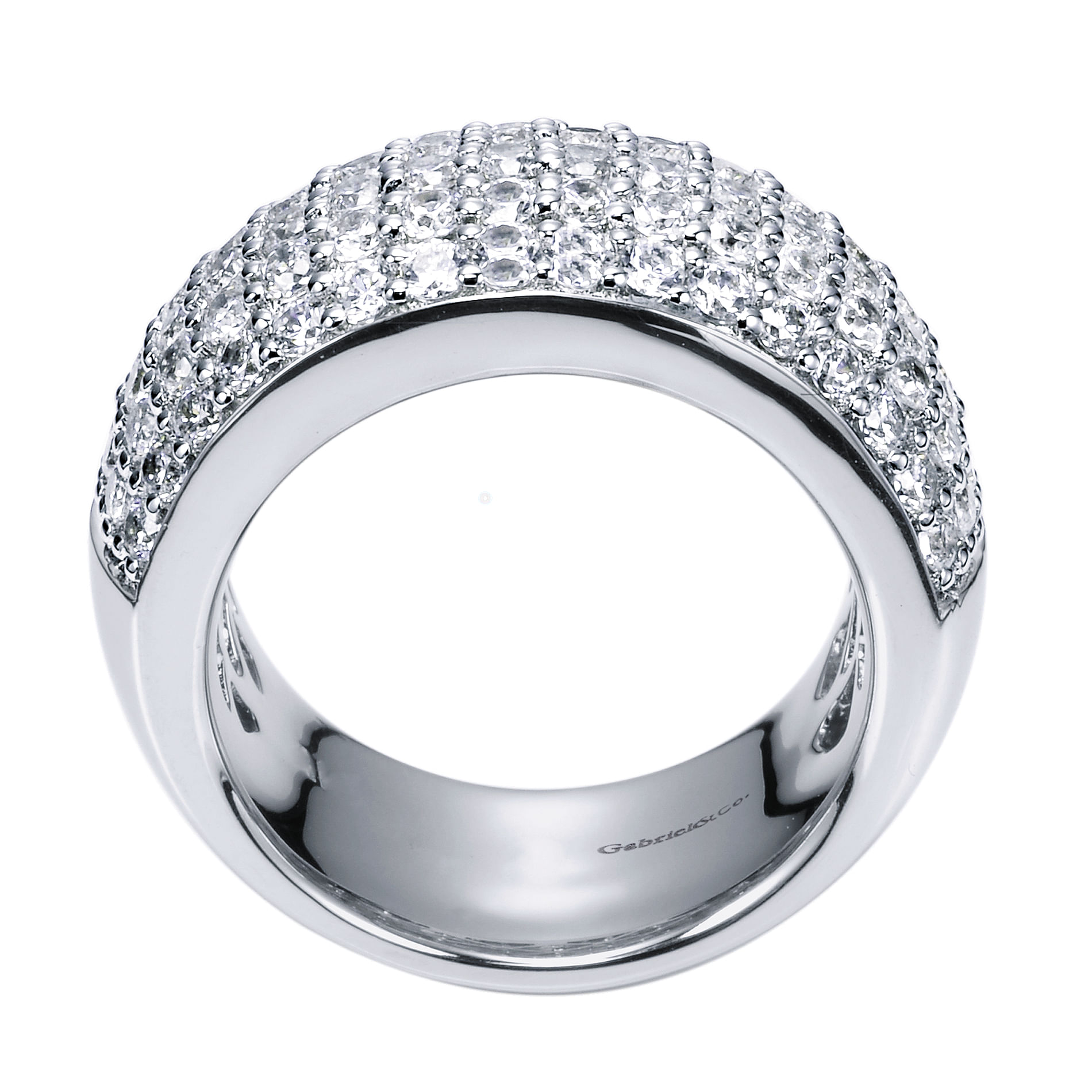 14k White Gold Diamond Fancy Anniversary Band angle 2 14k White Gold Diamond Fancy Anniversary Band angle 2