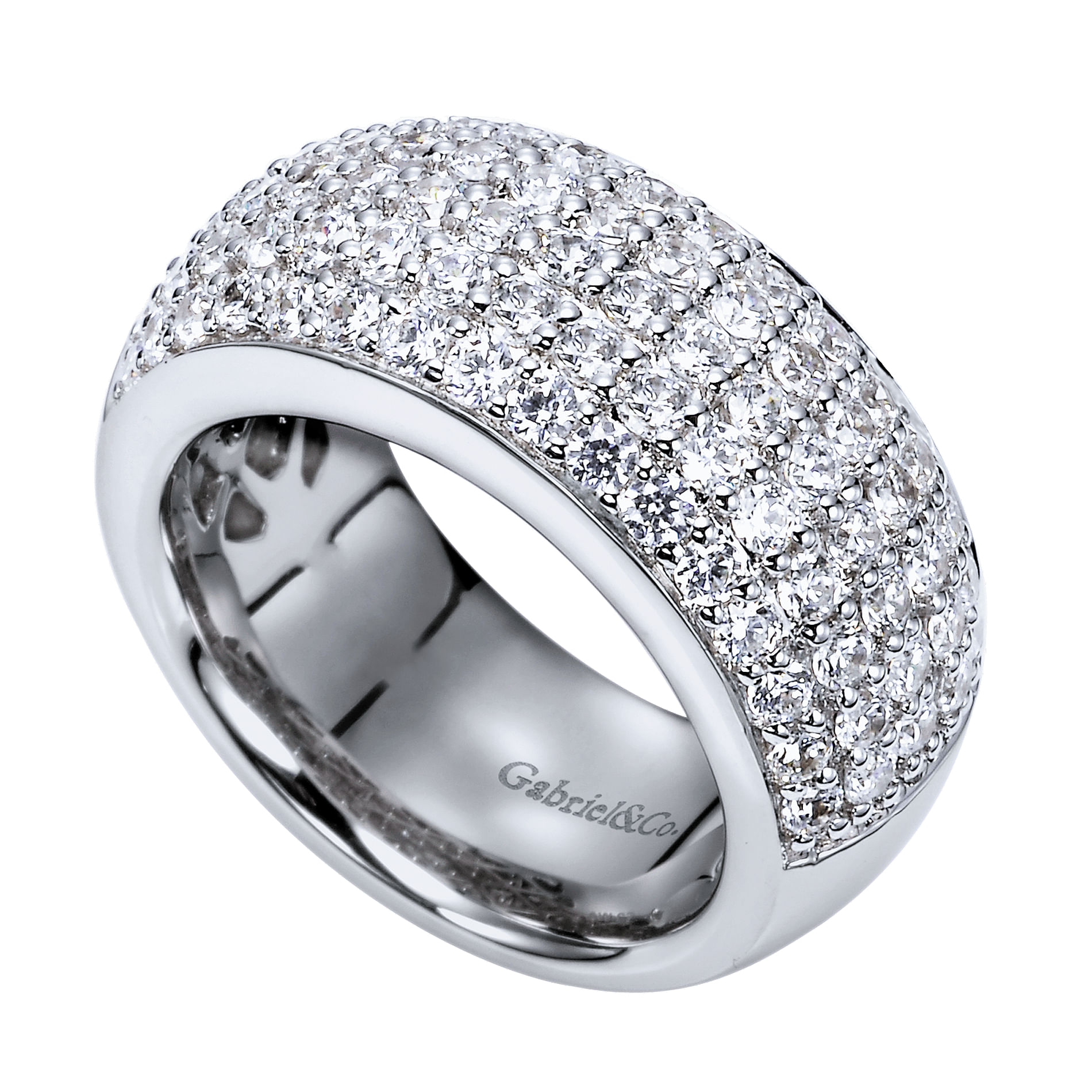 14k White Gold Diamond Fancy Anniversary Band angle 3 14k White Gold Diamond Fancy Anniversary Band angle 3