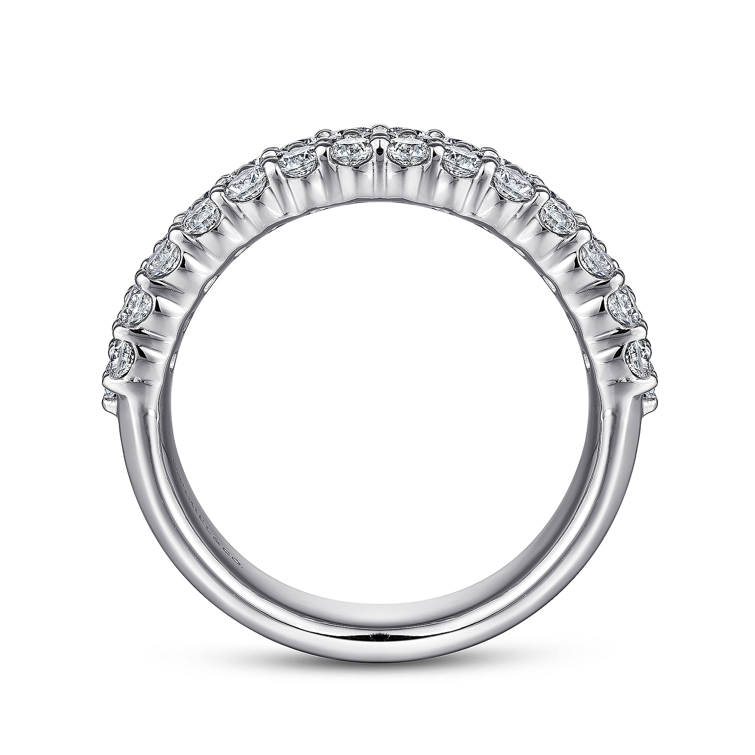 14k White Gold Diamond Fancy Anniversary Band angle 2 14k White Gold Diamond Fancy Anniversary Band angle 2
