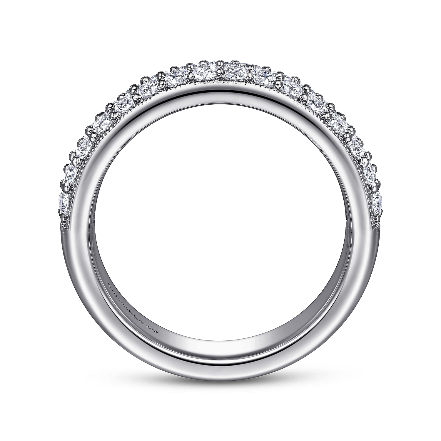 14k White Gold Diamond Fancy Anniversary Band angle 2 14k White Gold Diamond Fancy Anniversary Band angle 2