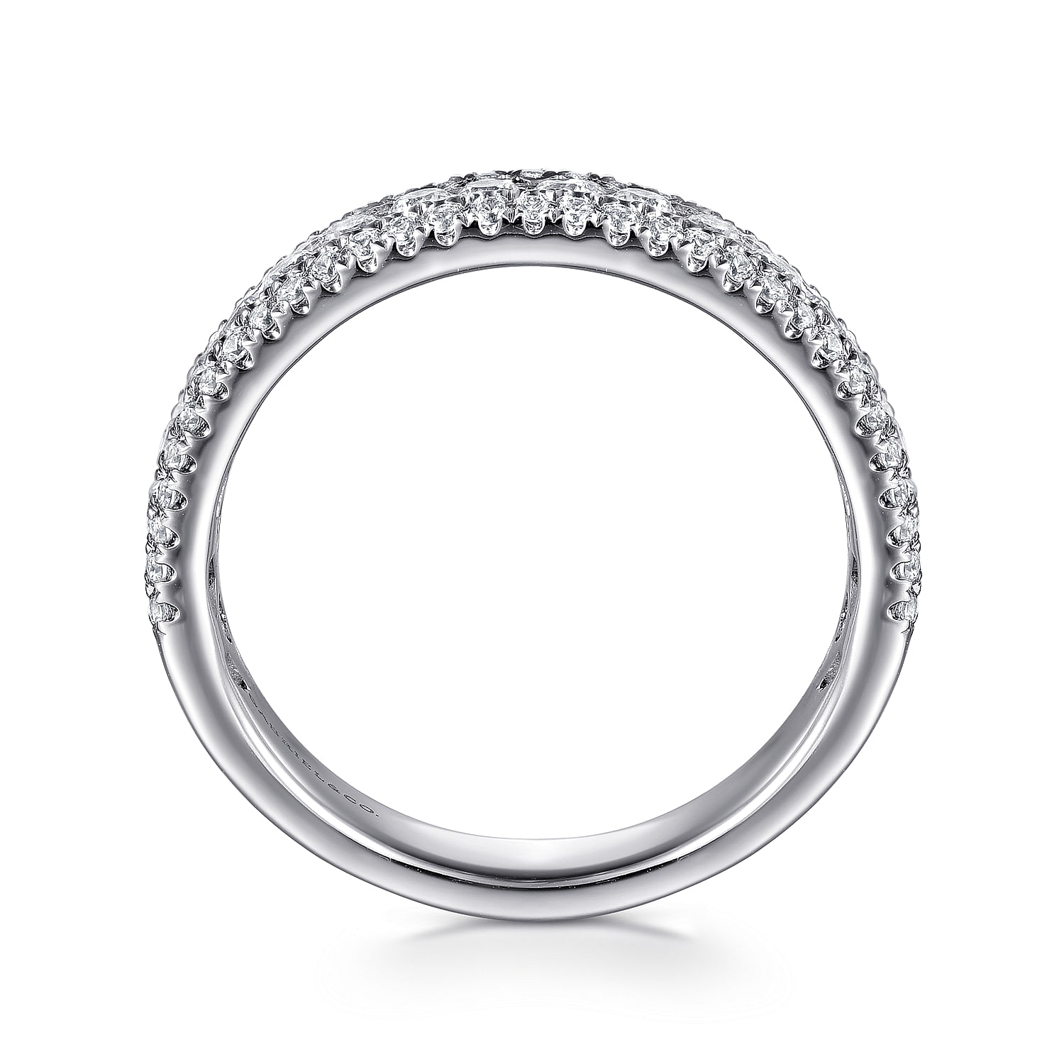 14k White Gold Diamond Fancy Anniversary Band angle 2 14k White Gold Diamond Fancy Anniversary Band angle 2
