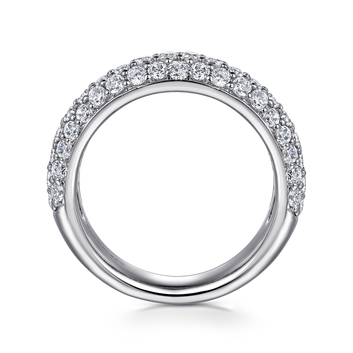 14k White Gold Diamond Fancy Anniversary Band angle 2 14k White Gold Diamond Fancy Anniversary Band angle 2