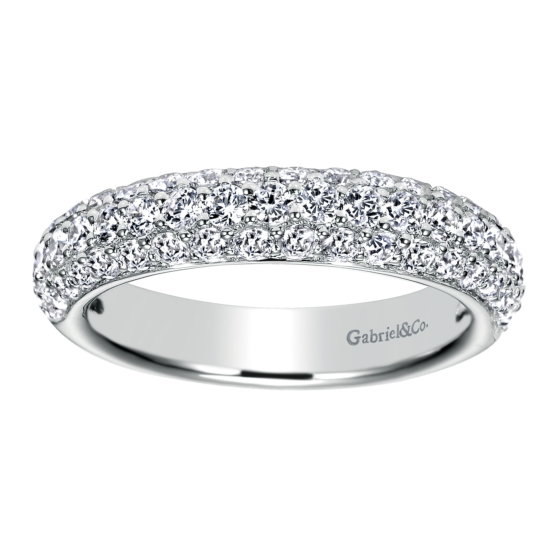 14k White Gold Diamond Fancy Anniversary Band angle 5 14k White Gold Diamond Fancy Anniversary Band angle 5