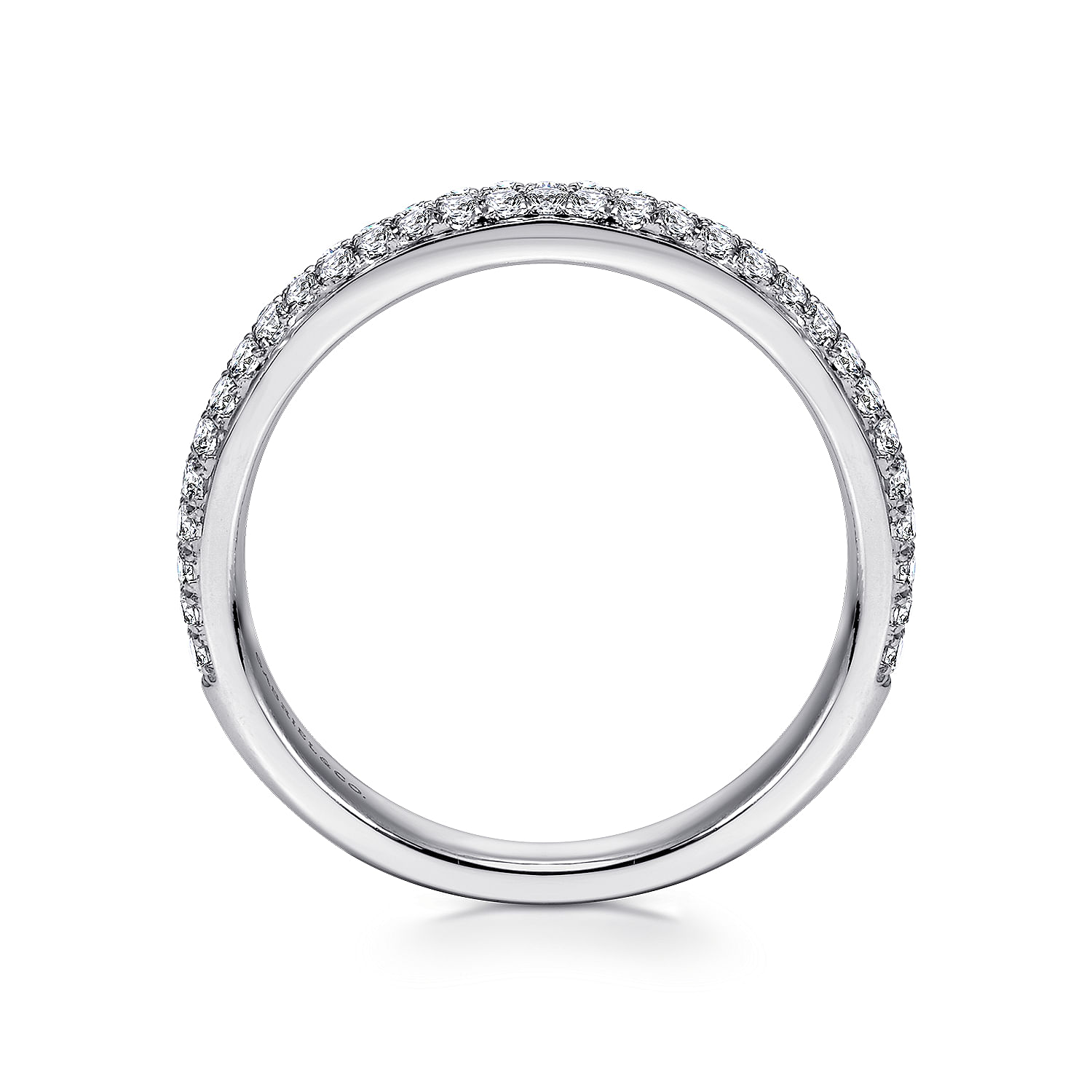 14k White Gold Diamond Fancy Anniversary Band angle 2 14k White Gold Diamond Fancy Anniversary Band angle 2