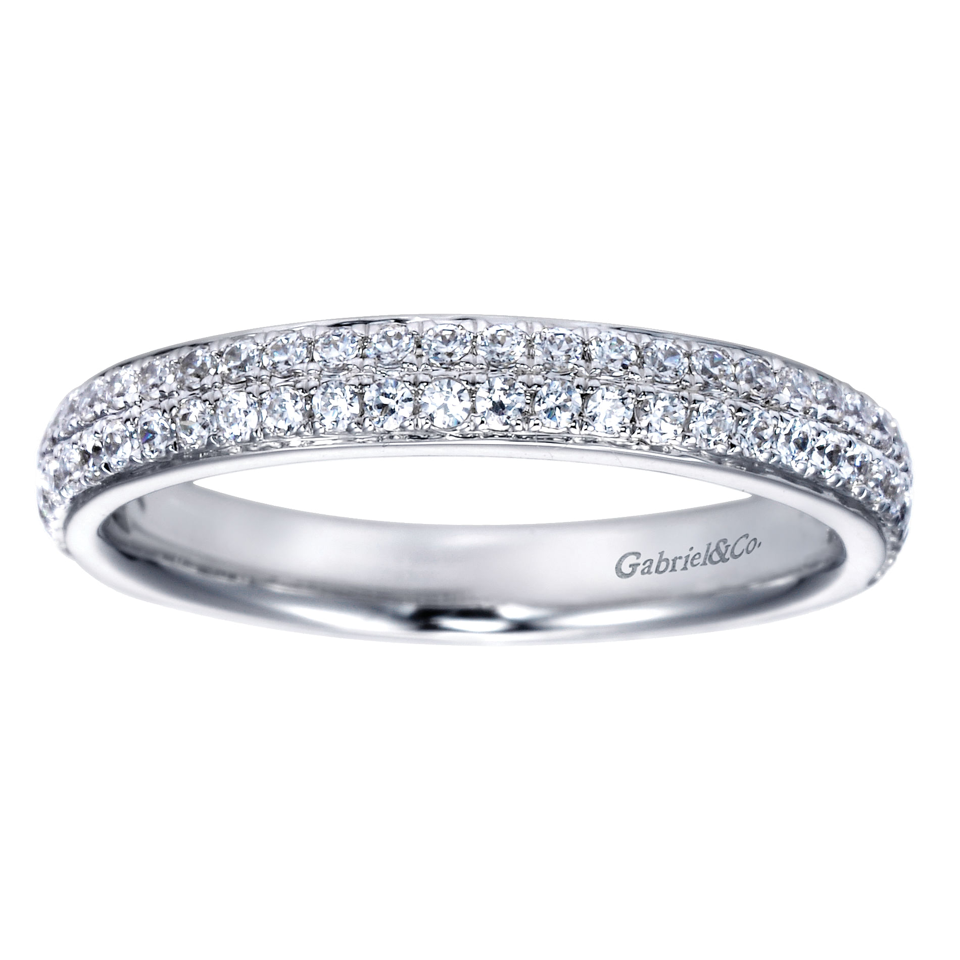 14k White Gold Diamond Fancy Anniversary Band angle 5 14k White Gold Diamond Fancy Anniversary Band angle 5