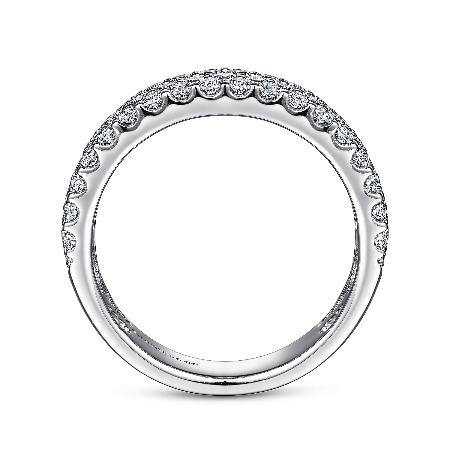 14k White Gold Diamond Fancy Anniversary Band angle 2 14k White Gold Diamond Fancy Anniversary Band angle 2