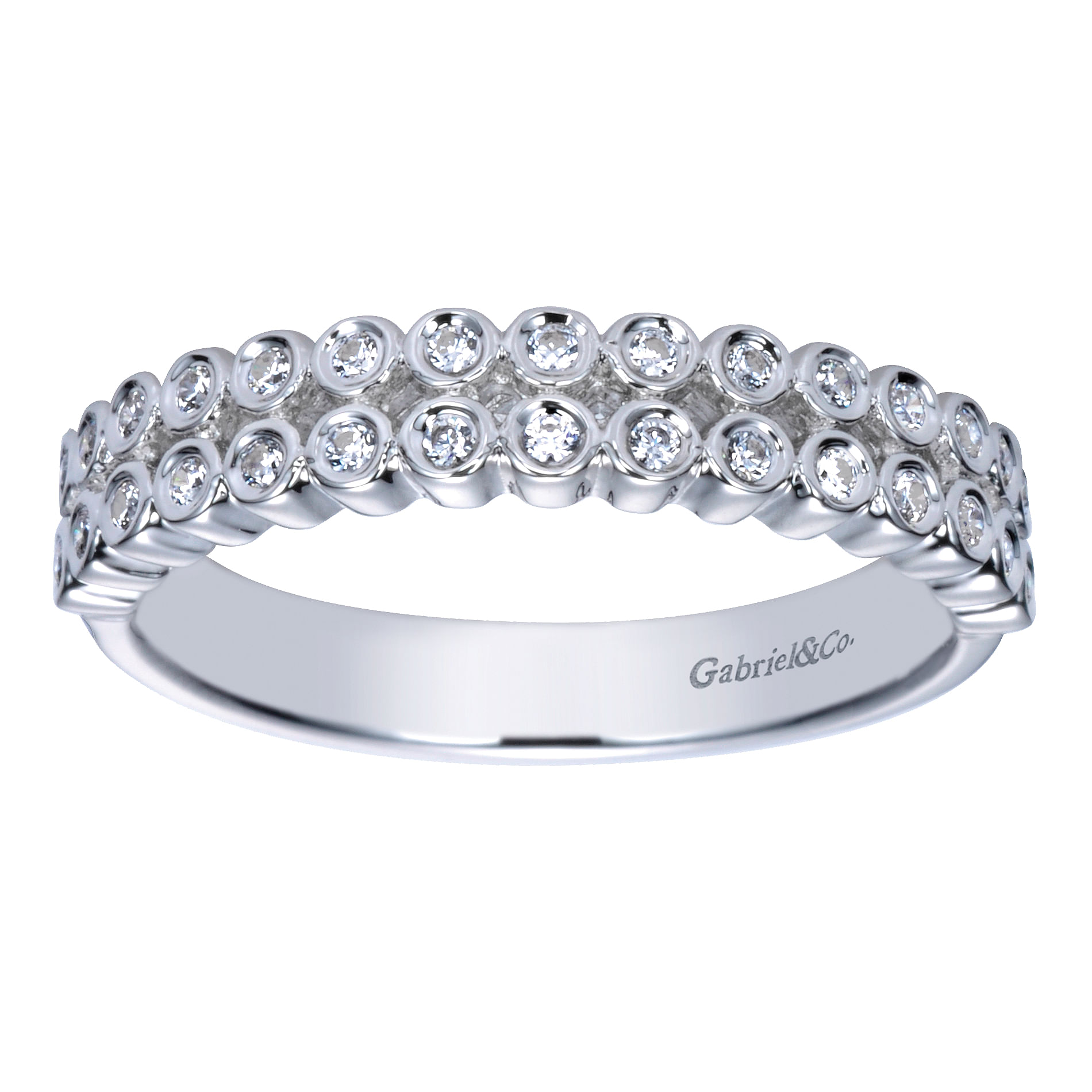 14k White Gold Diamond Fancy Anniversary Band angle 5 14k White Gold Diamond Fancy Anniversary Band angle 5