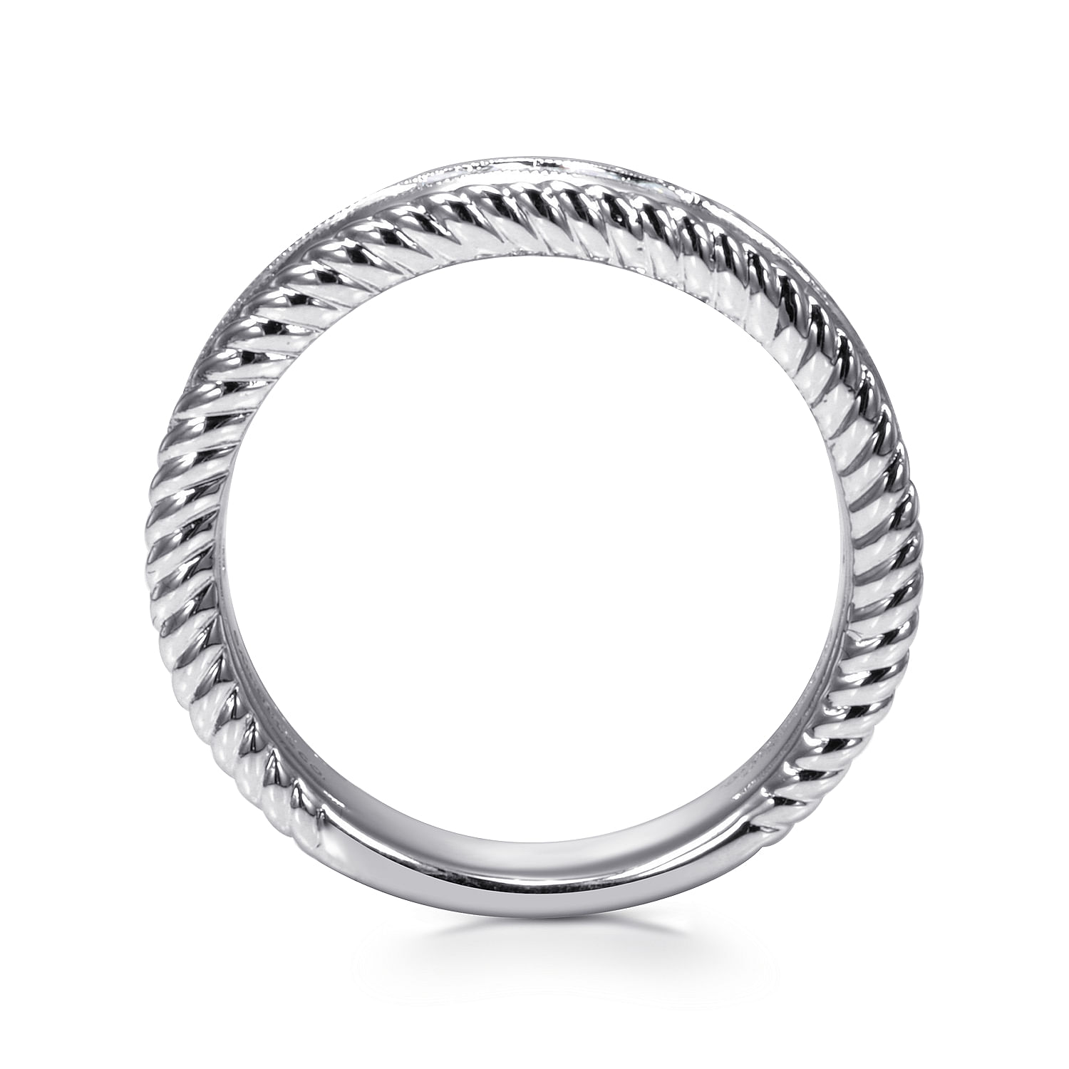 14k White Gold Diamond Fancy Anniversary Band angle 2 14k White Gold Diamond Fancy Anniversary Band angle 2