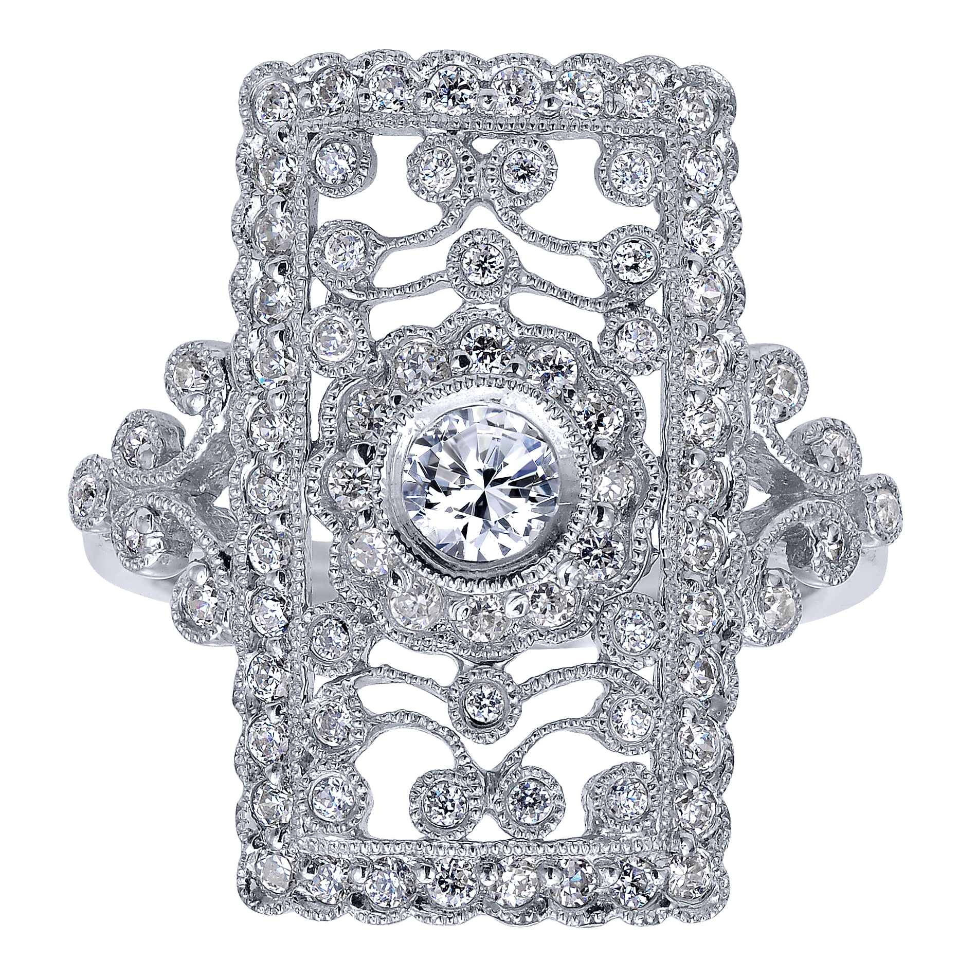 14k White Gold Diamond Fashion Ladies 14k White Gold Diamond Fashion Ladies