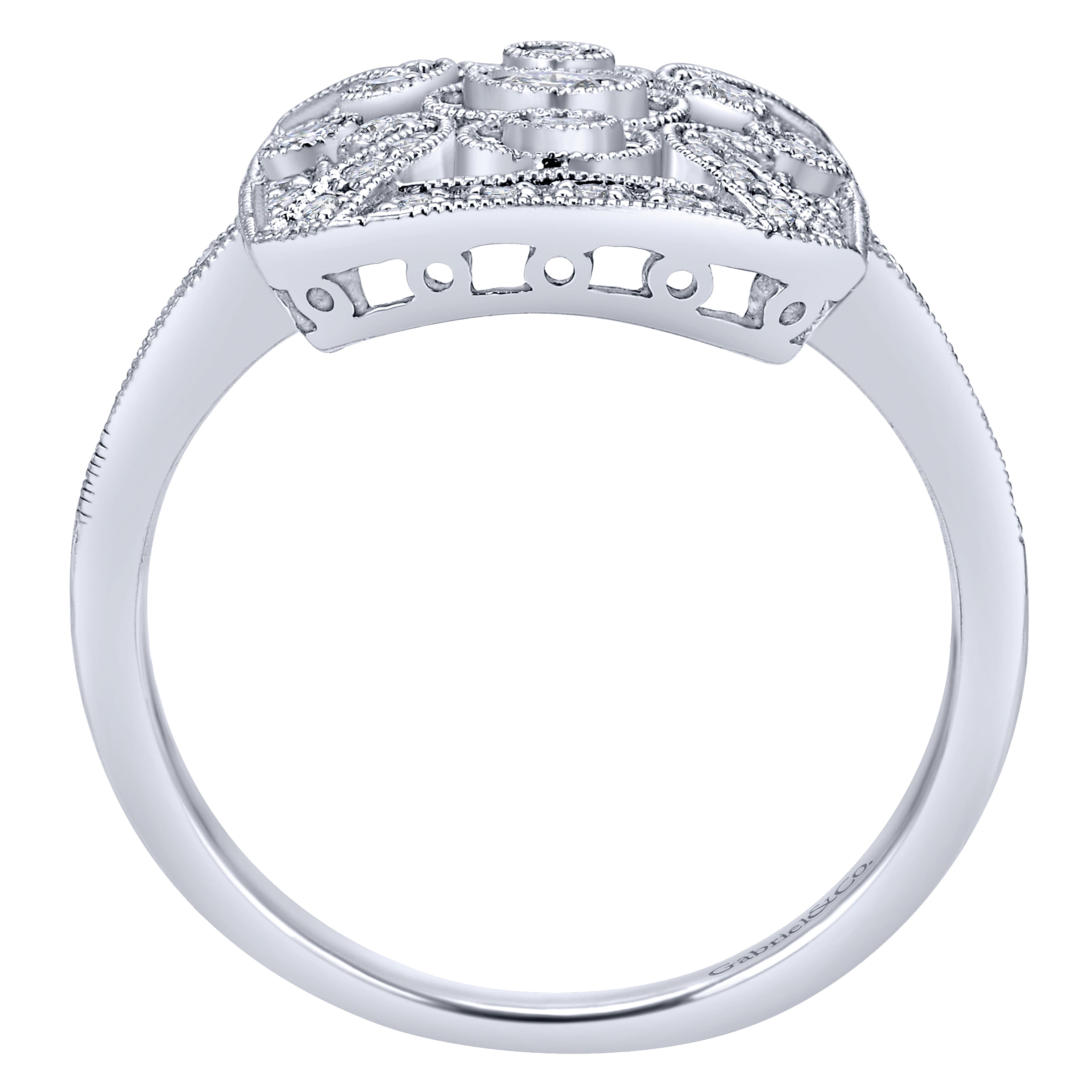14k White Gold Diamond Fashion Ladies 14k White Gold Diamond Fashion Ladies