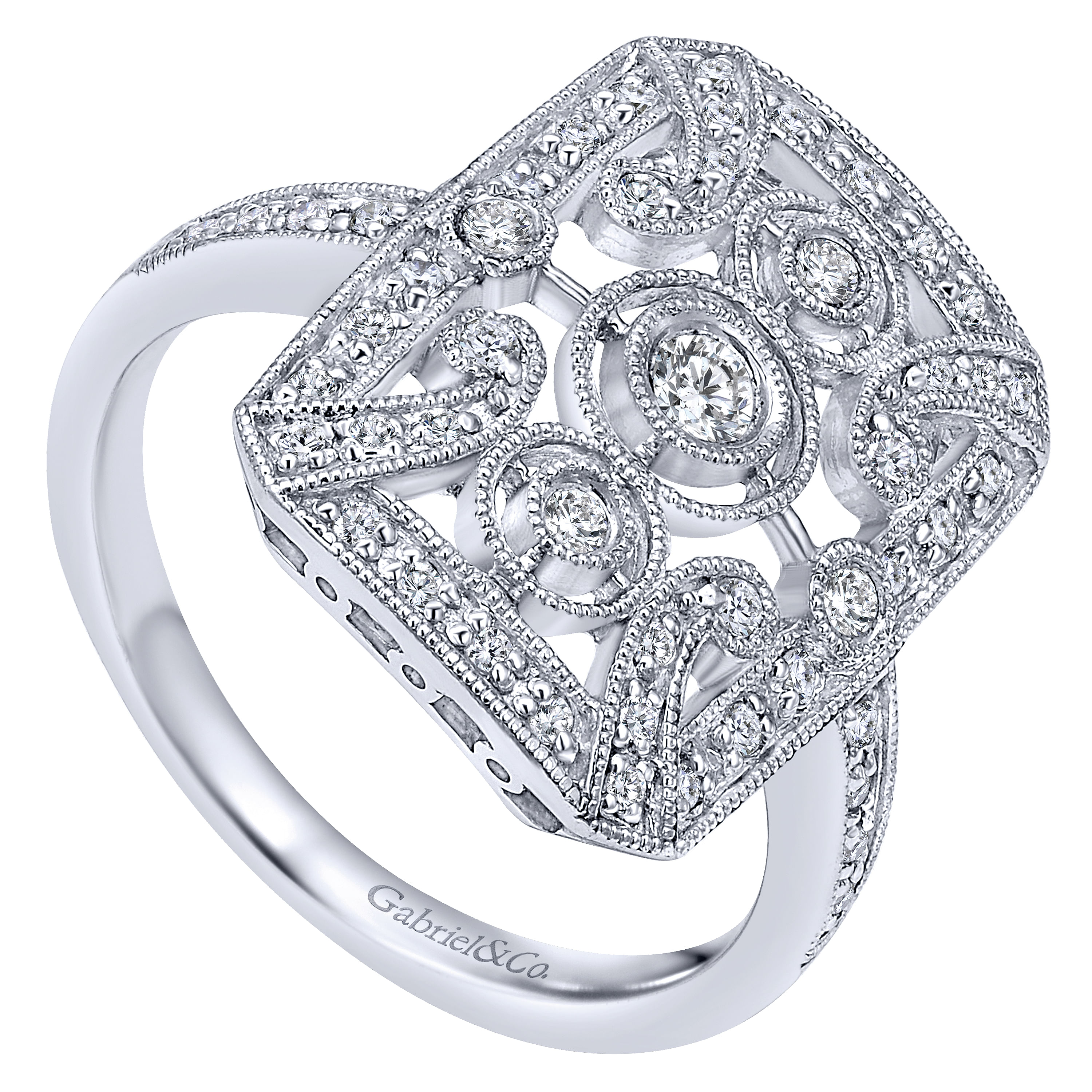 14k White Gold Diamond Fashion Ladies 14k White Gold Diamond Fashion Ladies