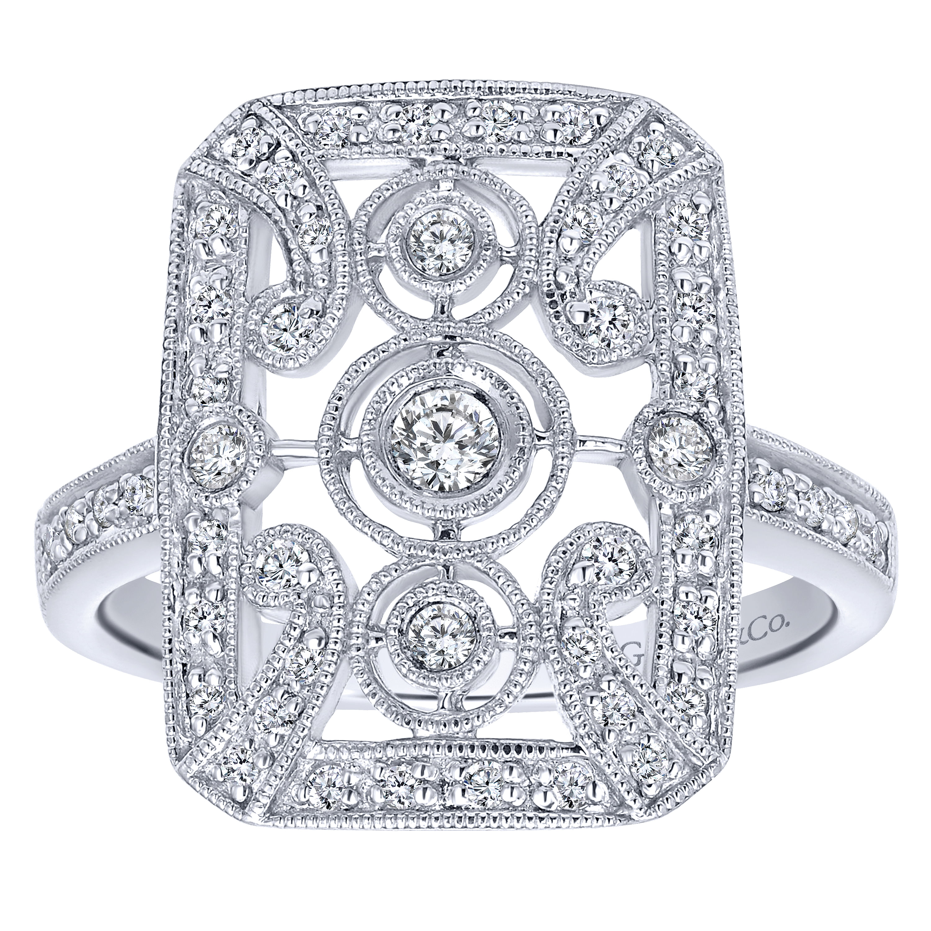 14k White Gold Diamond Fashion Ladies 14k White Gold Diamond Fashion Ladies