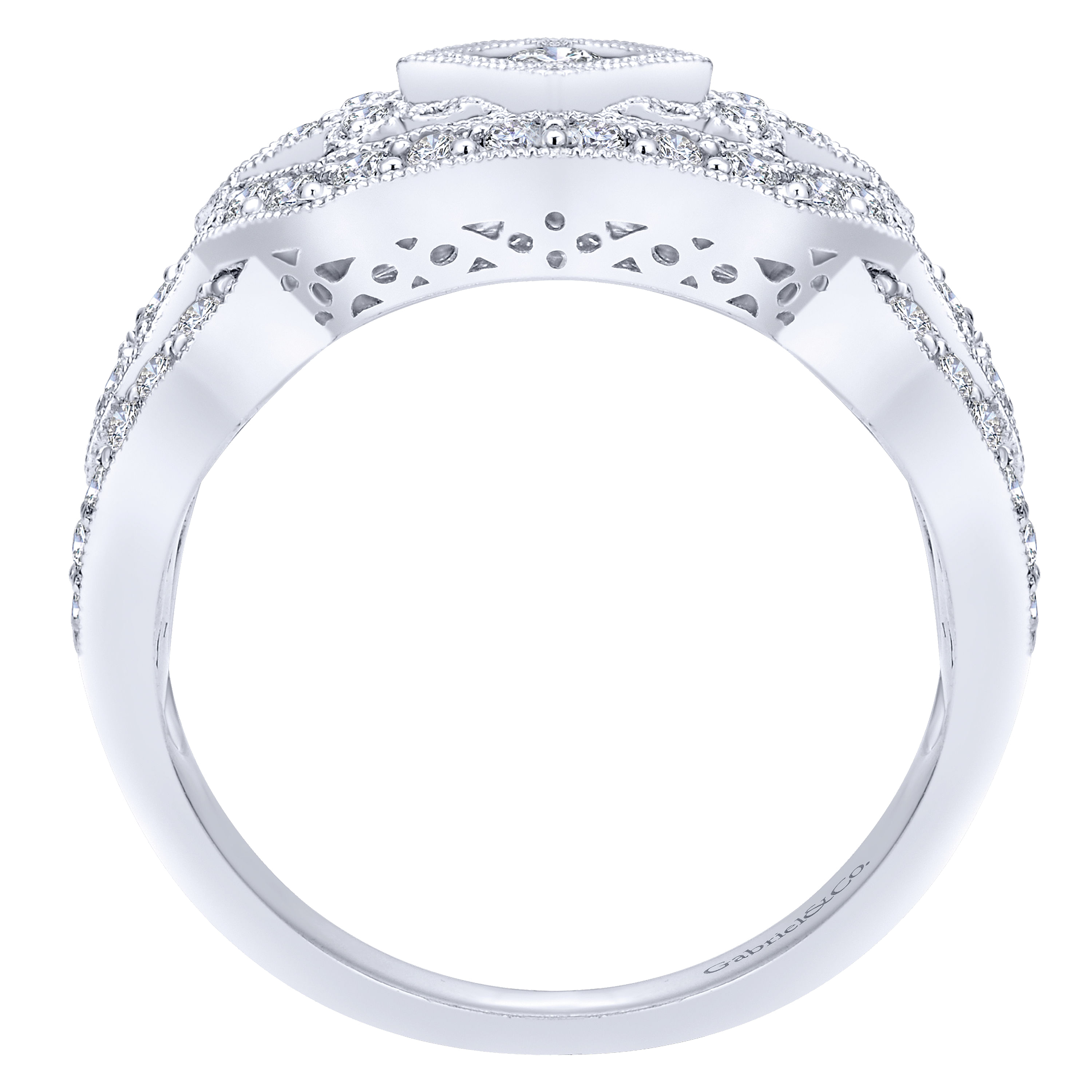 14k White Gold Diamond Fashion Ladies 14k White Gold Diamond Fashion Ladies