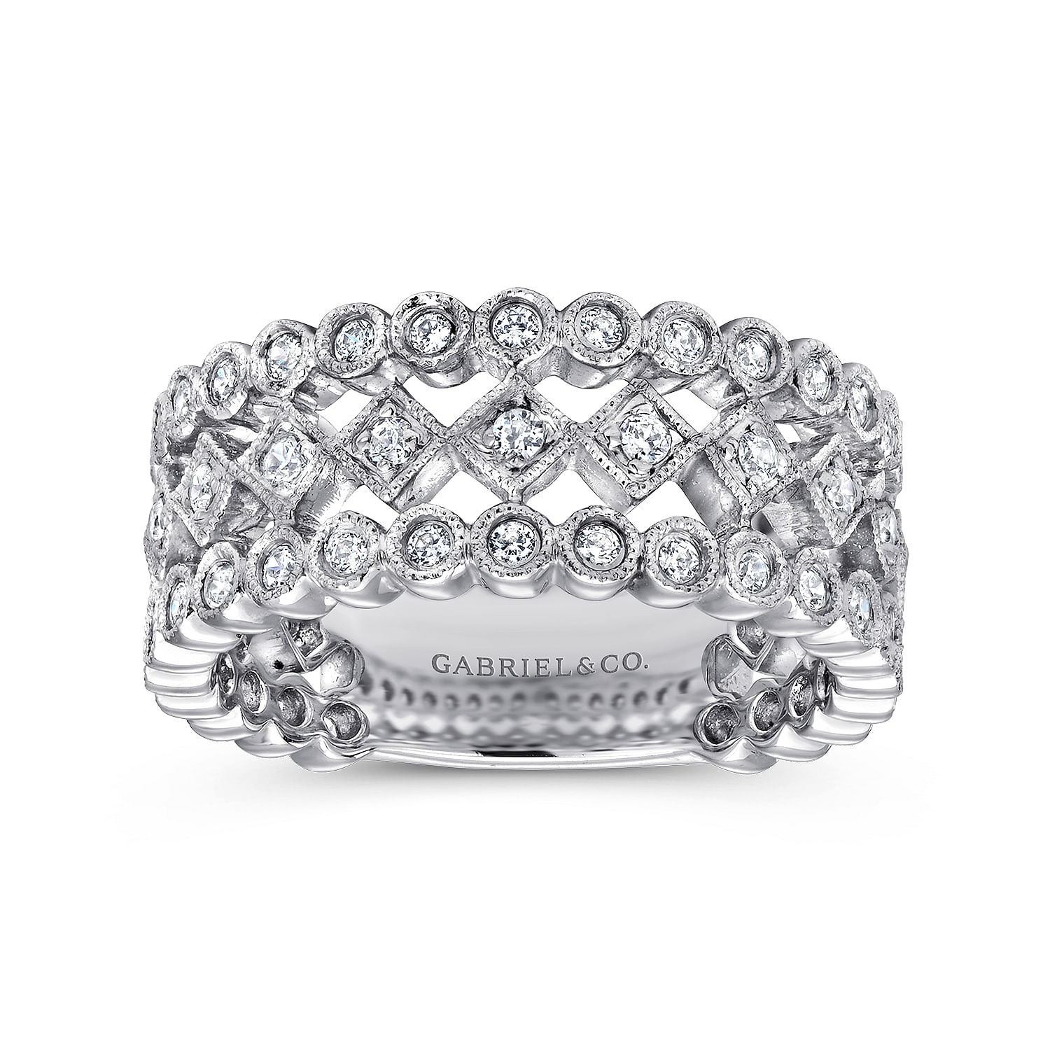 14k White Gold Diamond Fashion Ladies 14k White Gold Diamond Fashion Ladies