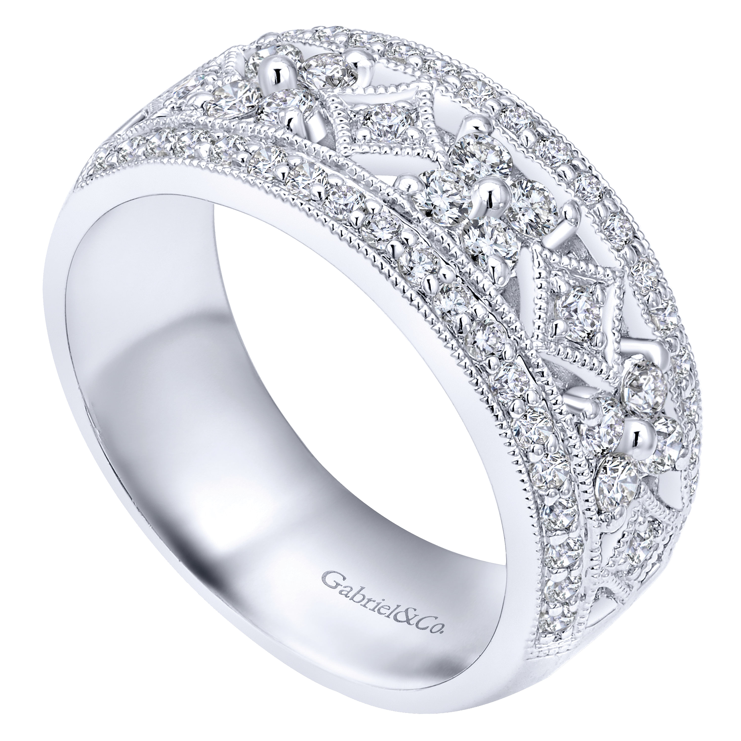 14k White Gold Diamond Fashion Ladies 14k White Gold Diamond Fashion Ladies