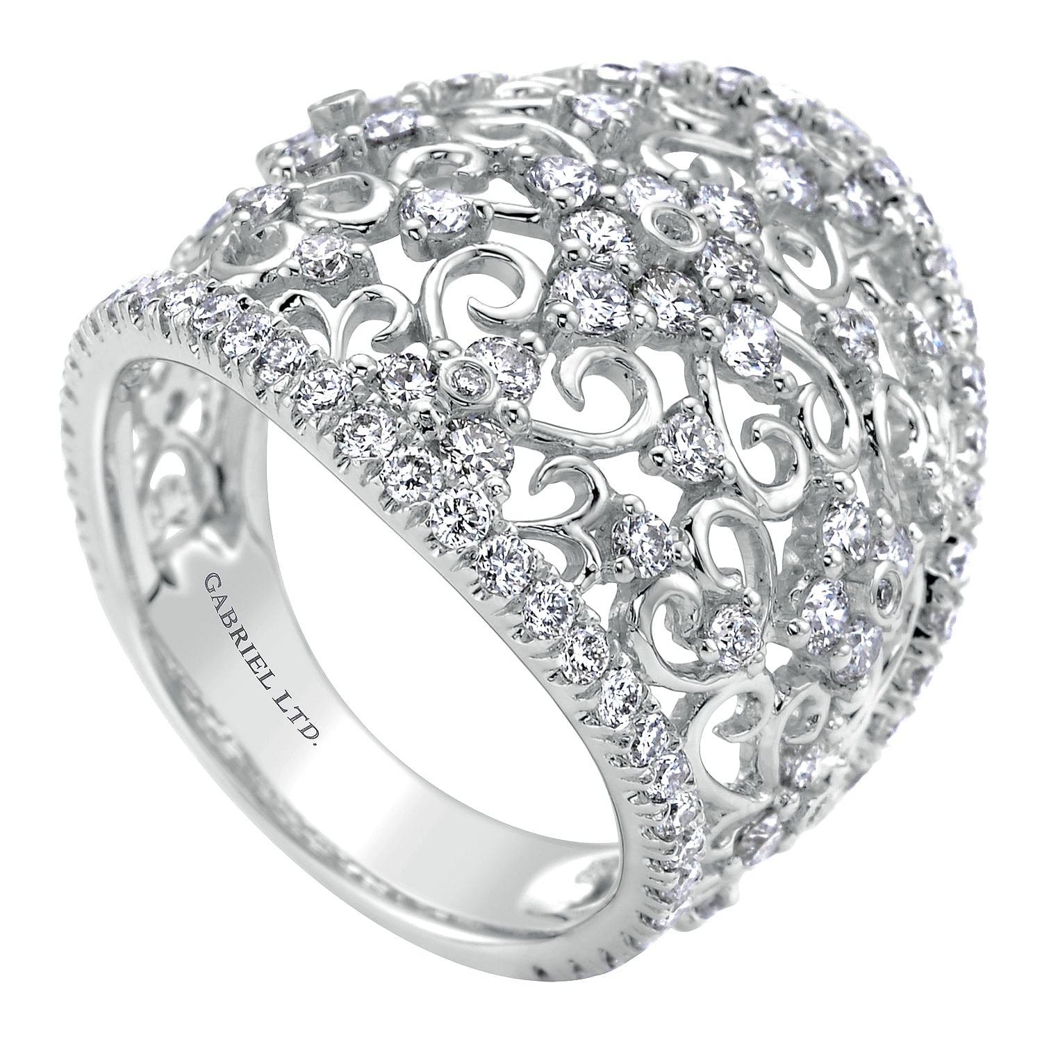 14k White Gold Diamond Fashion Ladies 14k White Gold Diamond Fashion Ladies