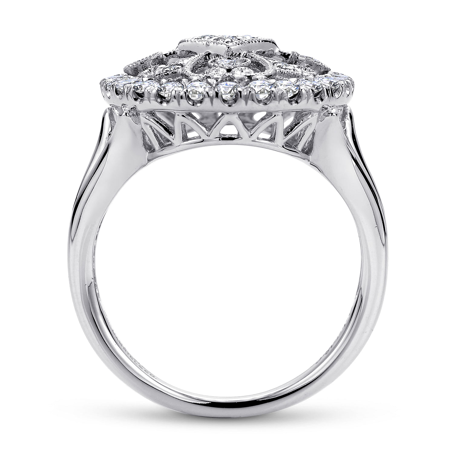 14k White Gold Diamond Fashion Ladies 14k White Gold Diamond Fashion Ladies