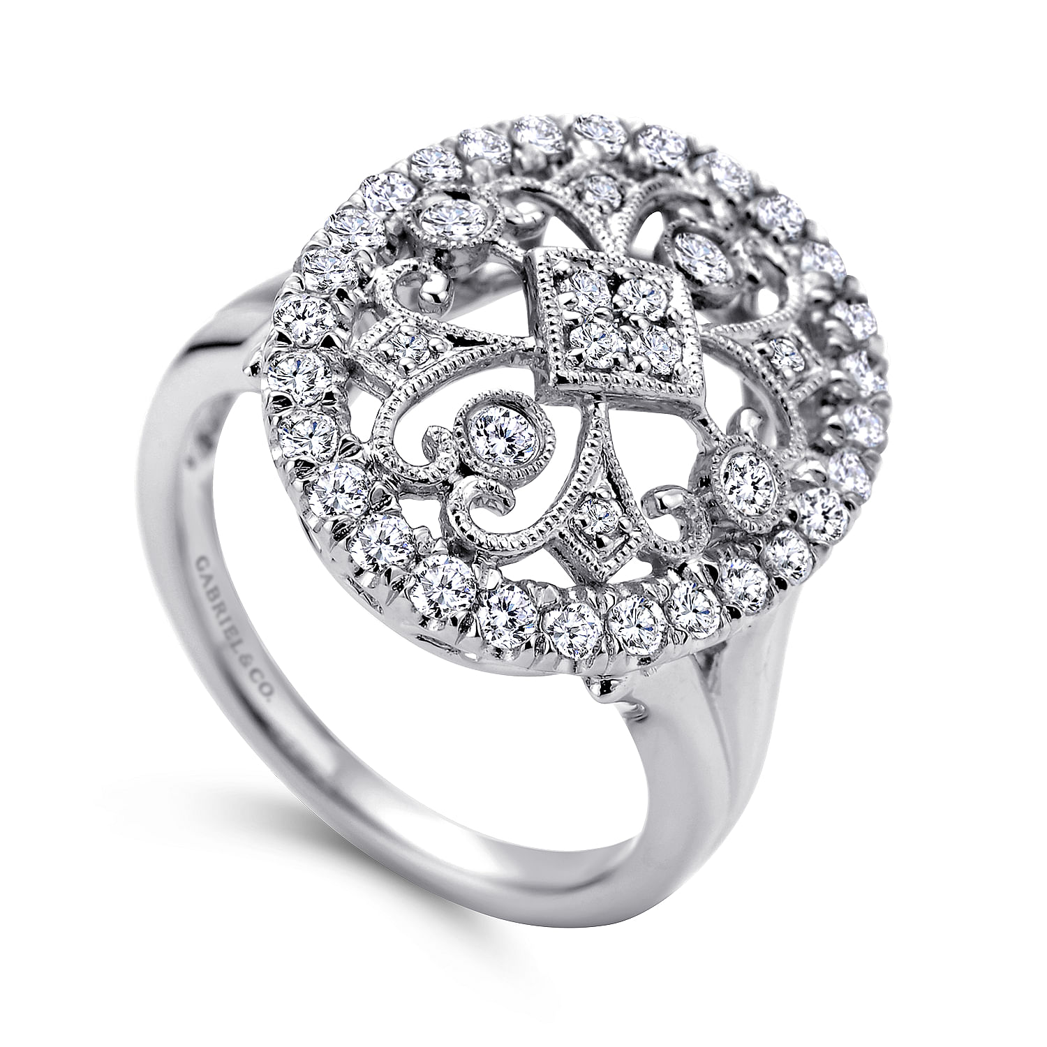 14k White Gold Diamond Fashion Ladies 14k White Gold Diamond Fashion Ladies