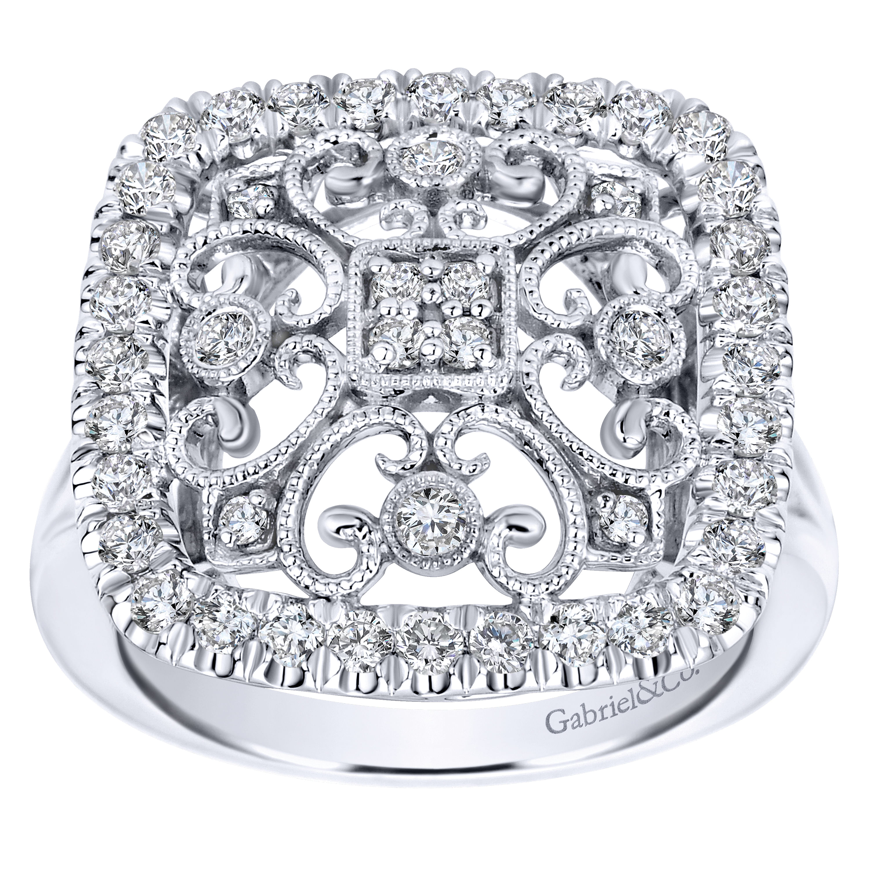 14k White Gold Diamond Fashion Ladies 14k White Gold Diamond Fashion Ladies