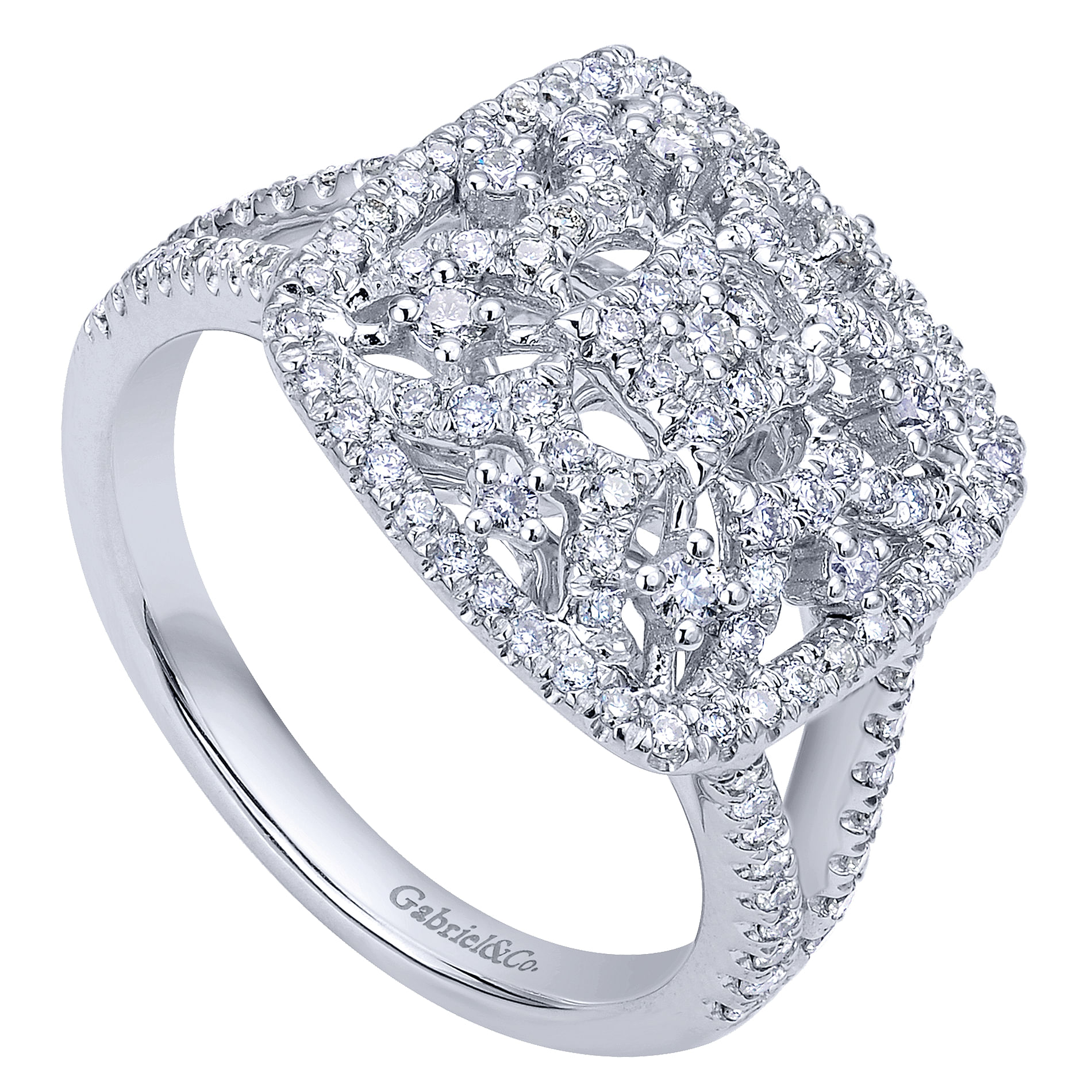 14k White Gold Diamond Fashion Ladies 14k White Gold Diamond Fashion Ladies