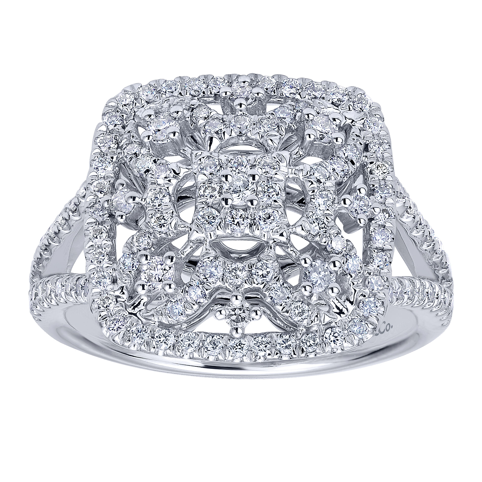 14k White Gold Diamond Fashion Ladies 14k White Gold Diamond Fashion Ladies
