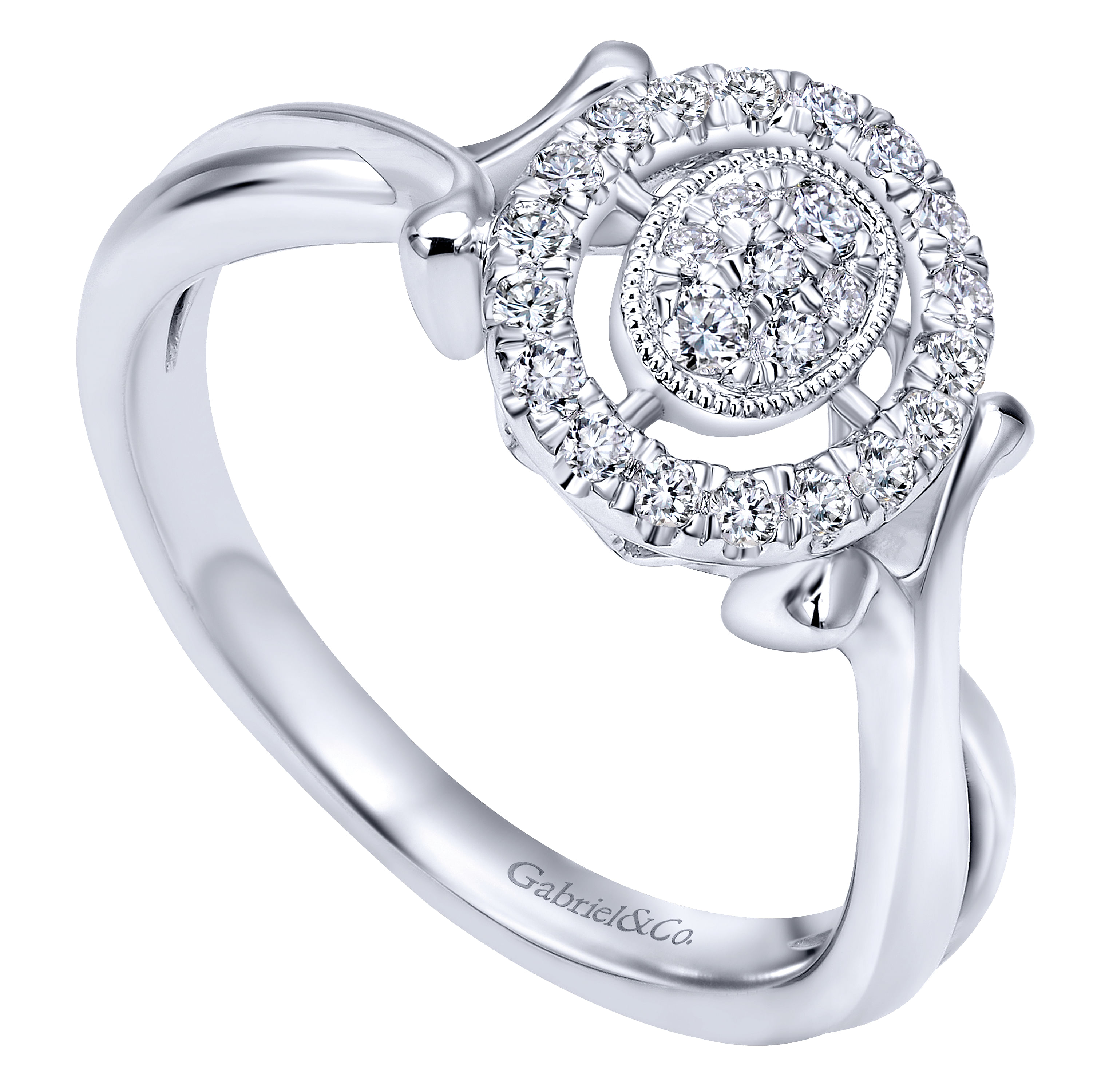 14k White Gold Diamond Fashion Ladies 14k White Gold Diamond Fashion Ladies