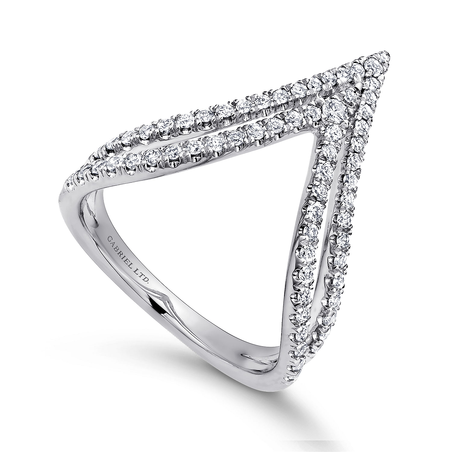 14k White Gold Diamond Fashion Ladies 14k White Gold Diamond Fashion Ladies