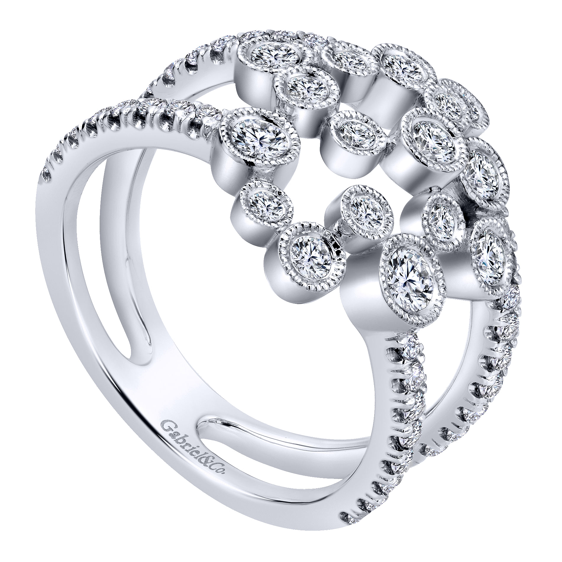 14k White Gold Diamond Fashion Ladies 14k White Gold Diamond Fashion Ladies
