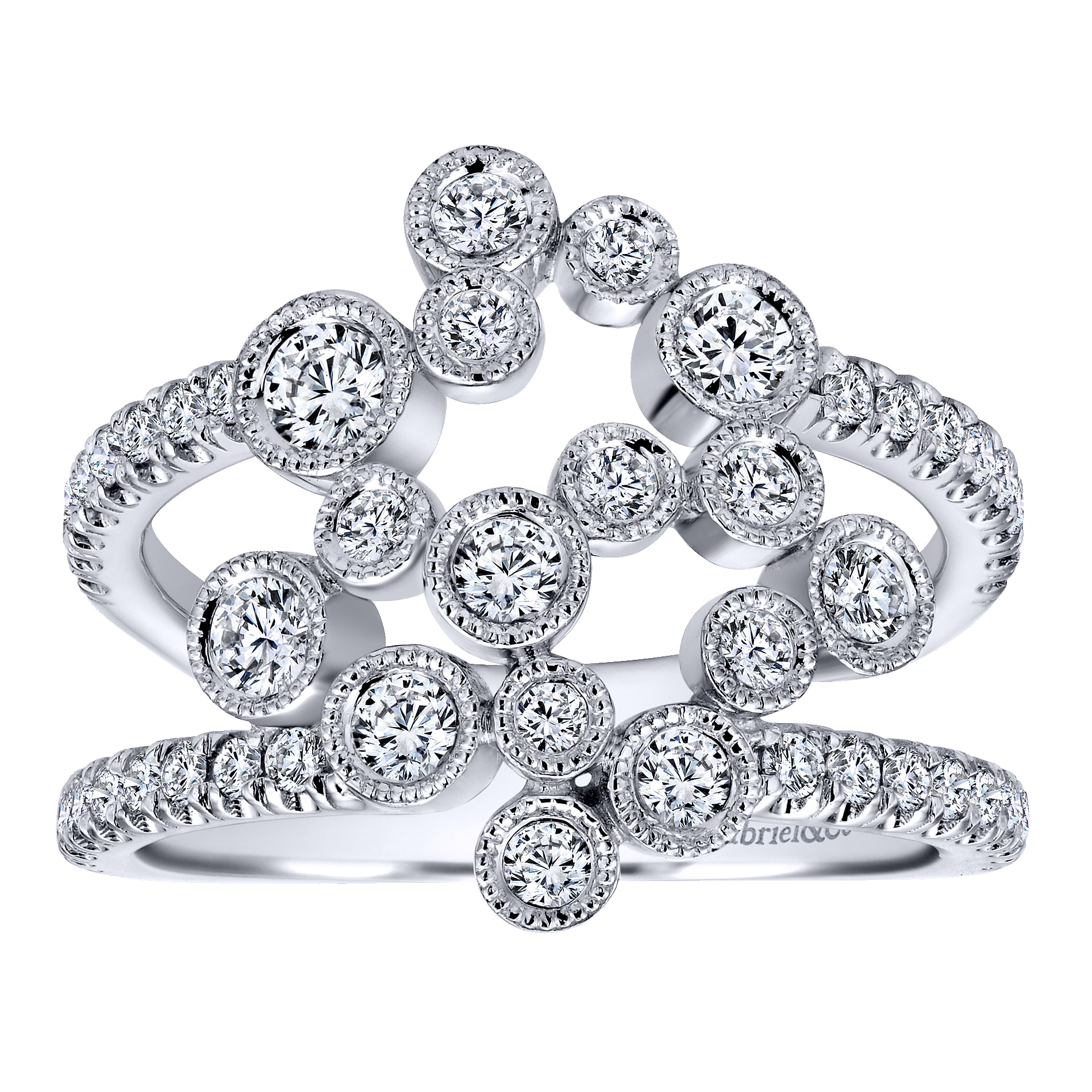 14k White Gold Diamond Fashion Ladies 14k White Gold Diamond Fashion Ladies