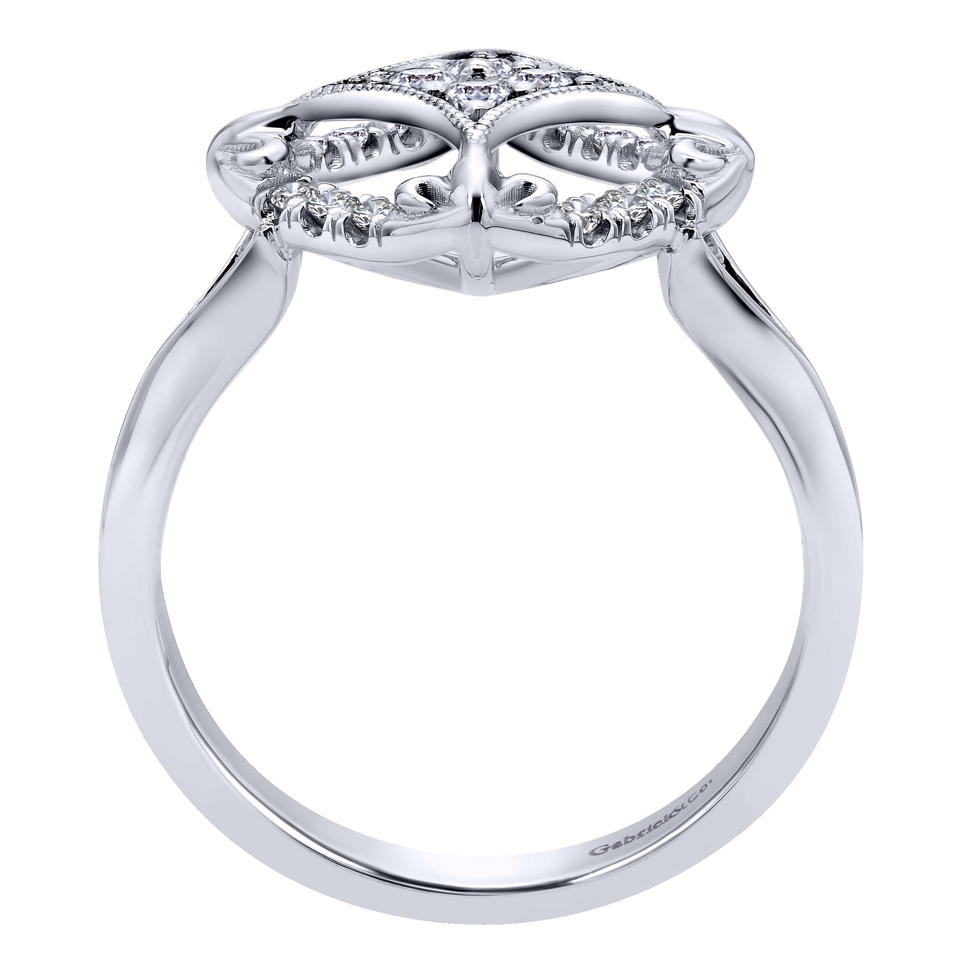 14k White Gold Diamond Fashion Ladies 14k White Gold Diamond Fashion Ladies
