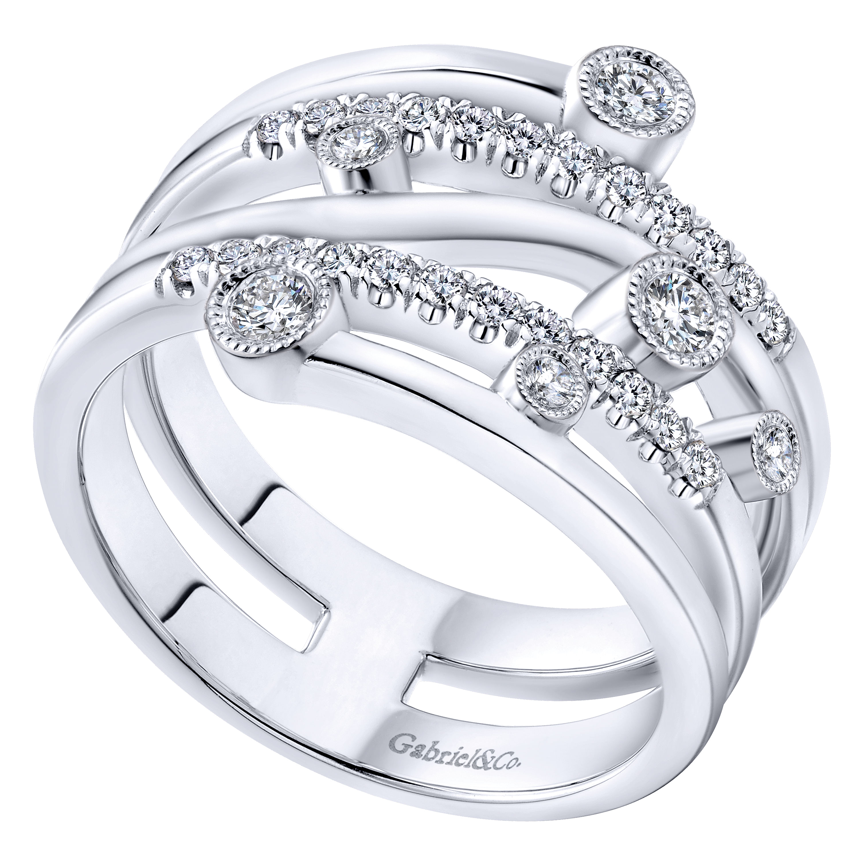 14k White Gold Diamond Fashion Ladies 14k White Gold Diamond Fashion Ladies