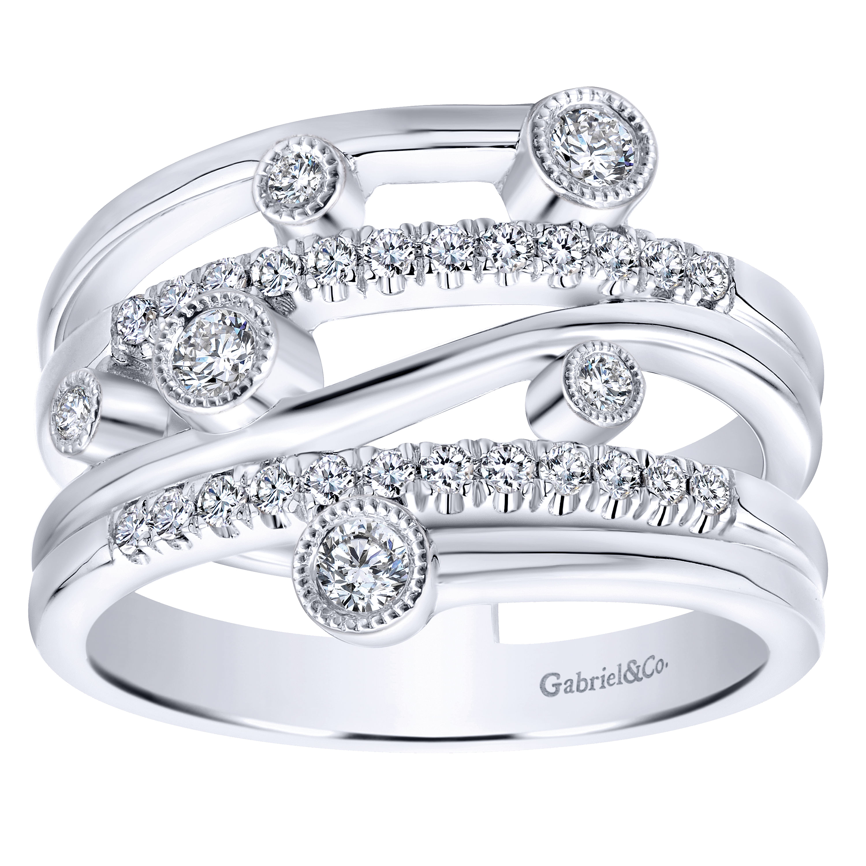 14k White Gold Diamond Fashion Ladies 14k White Gold Diamond Fashion Ladies
