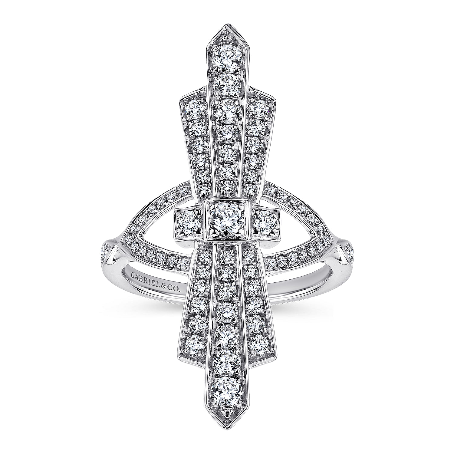 14k White Gold Diamond Fashion Ladies 14k White Gold Diamond Fashion Ladies