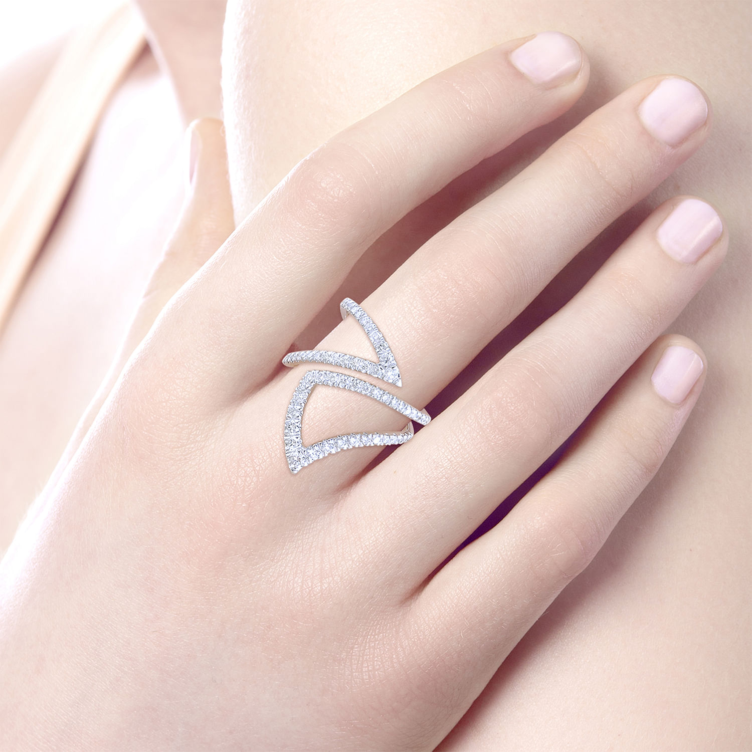 14k White Gold Diamond Fashion Ladies 14k White Gold Diamond Fashion Ladies