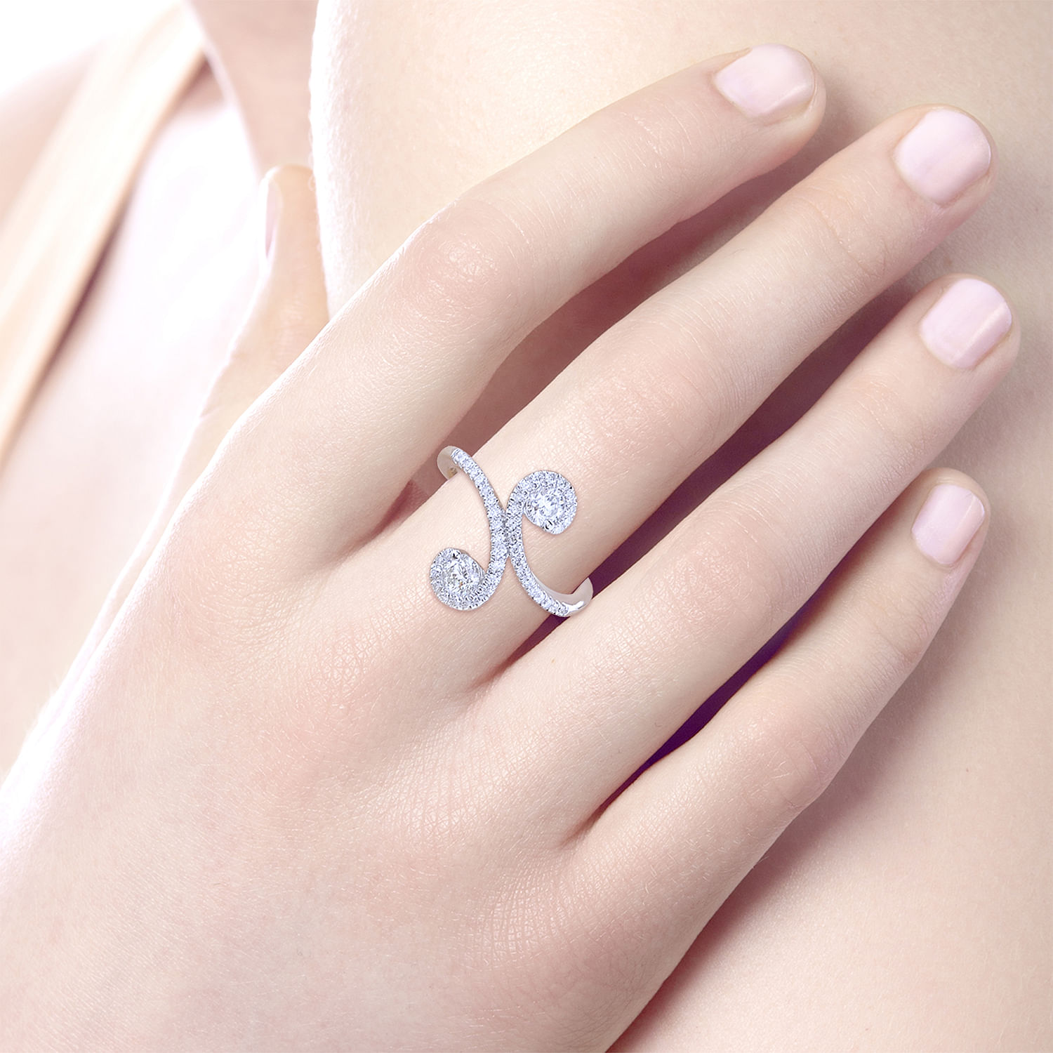 14k White Gold Diamond Fashion Ladies 14k White Gold Diamond Fashion Ladies